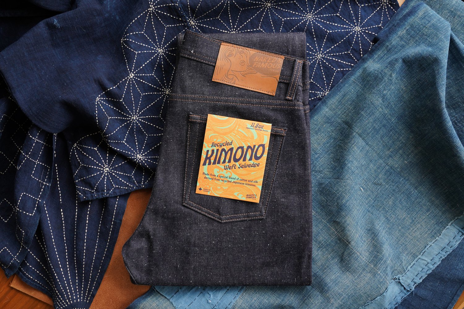 Recycled Kimono Selvedge - Folded Flat