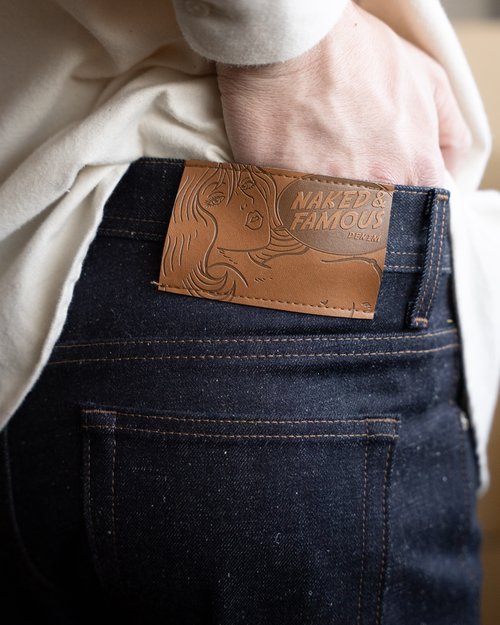 Recycled Kimono Selvedge - Lifestyle - Leather Patch