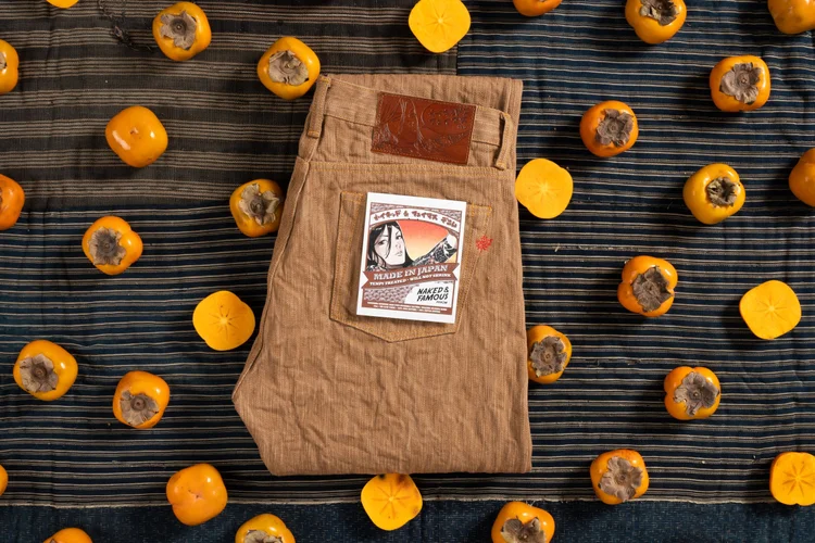 Mij11 Kakishibu Hand Dyed Selvedge