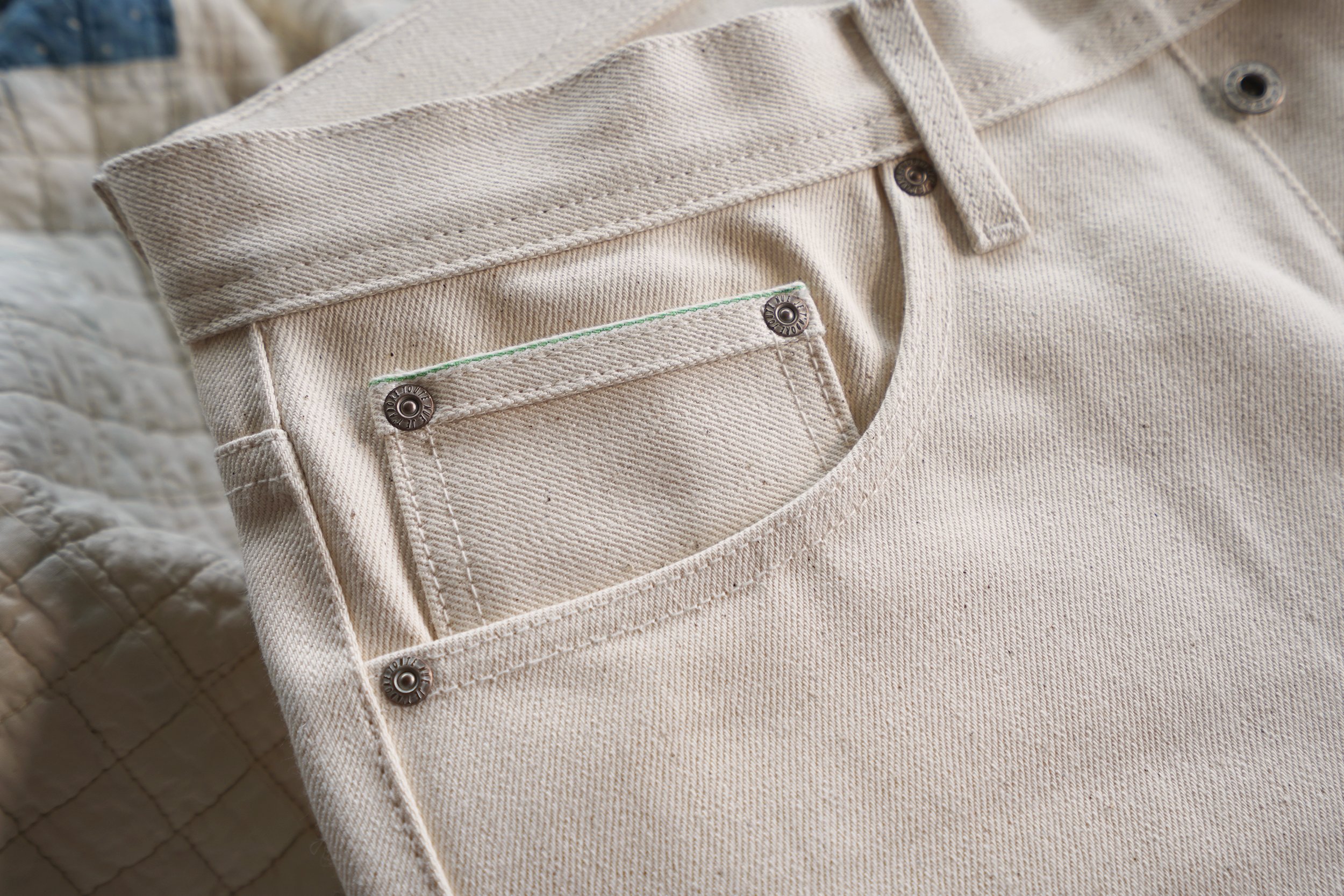 All Natural Organic Cotton Selvedge - Coin Pocket