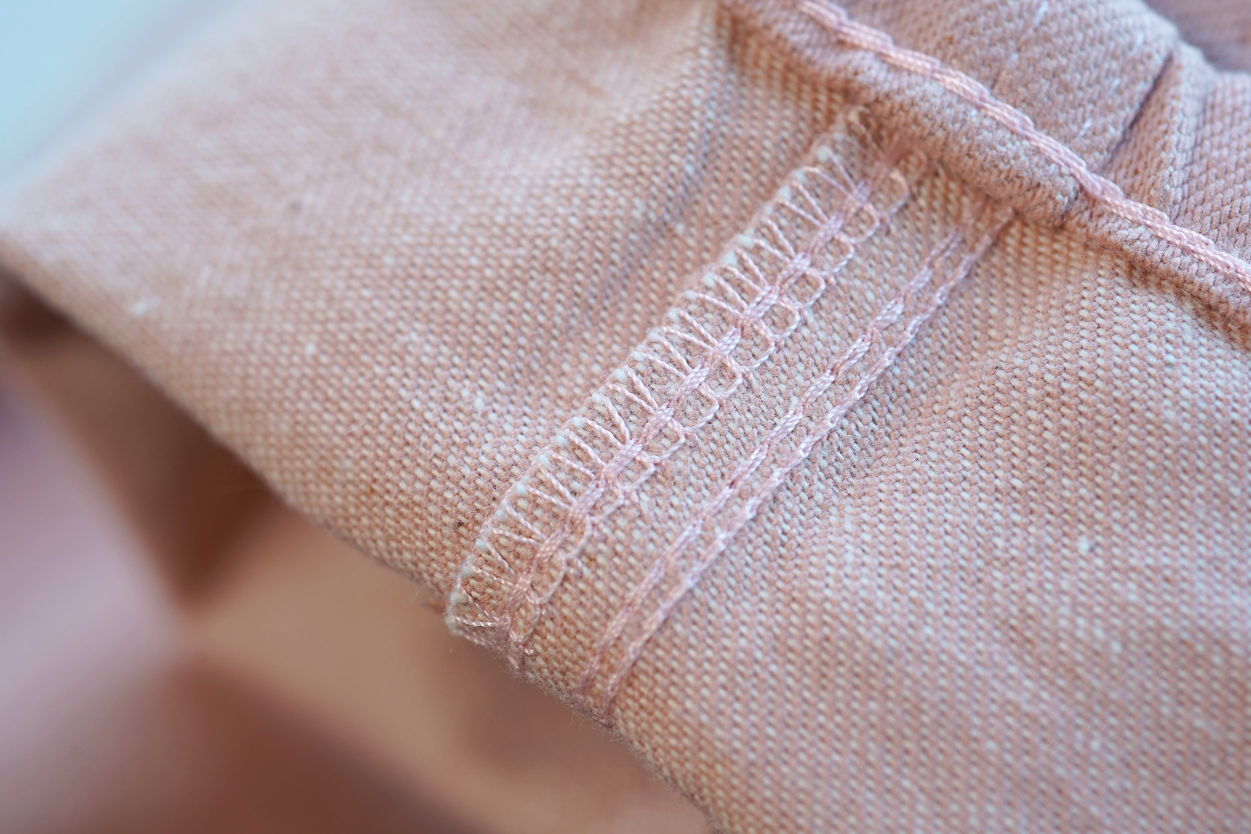 Dusty Rose Denim - Weft Macro