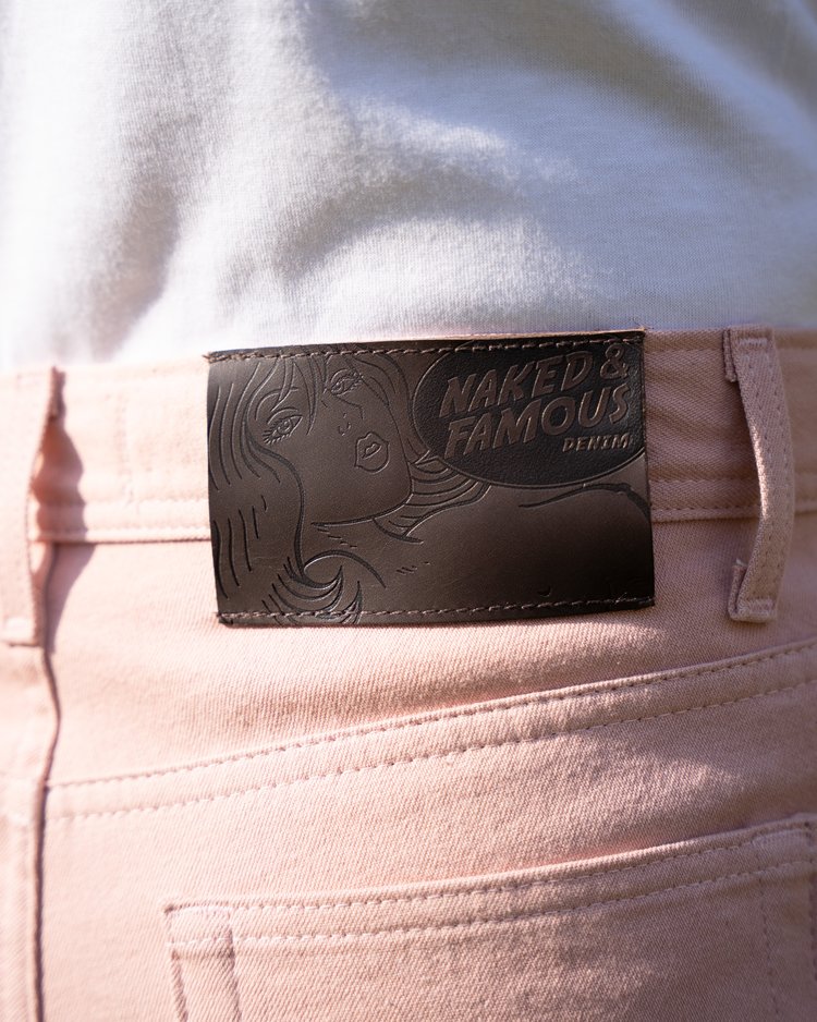 Dusty Rose Denim Lifestyle - Jeans Leather Patch