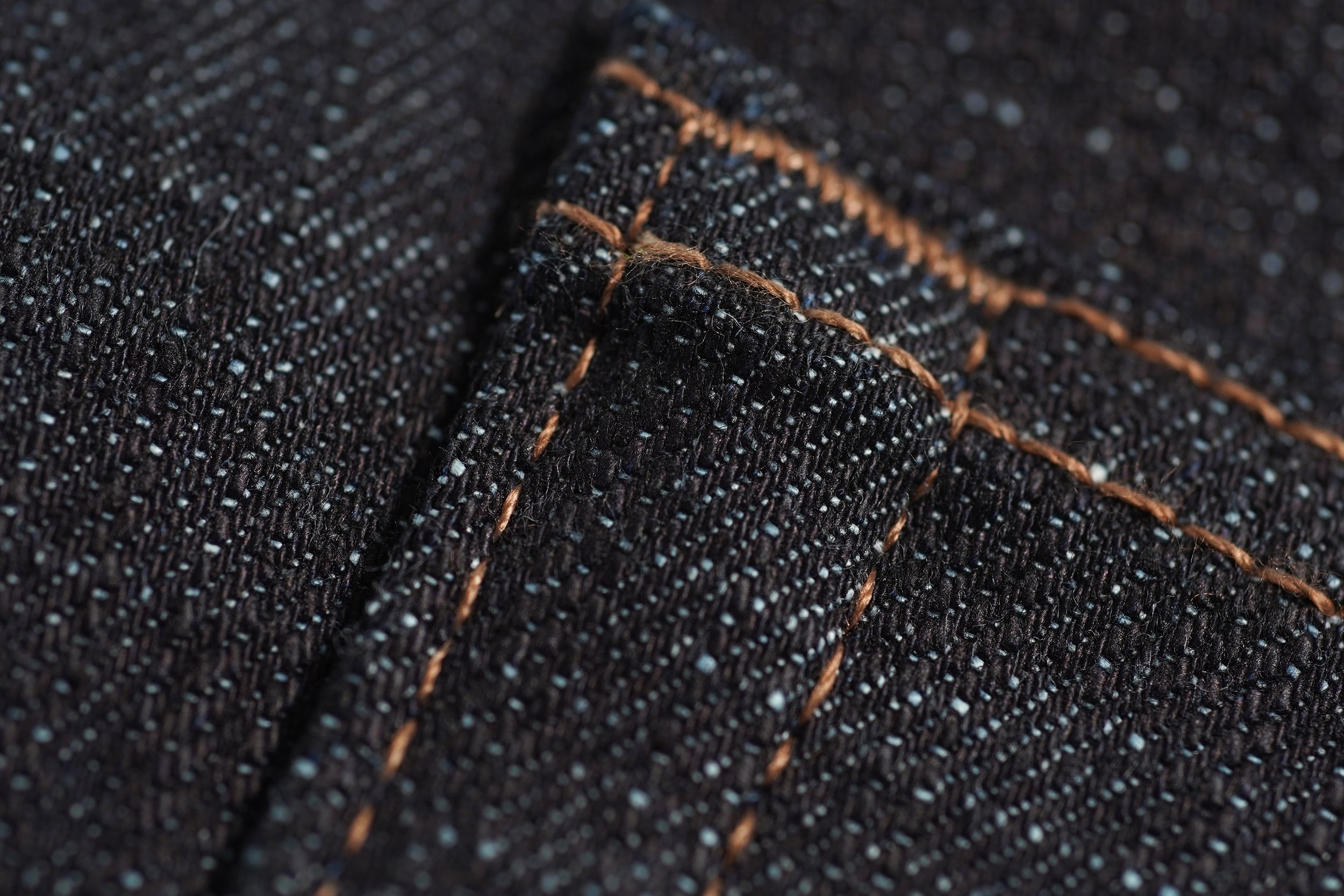 Slub Stretch Selvedge - Warp Detail Macro