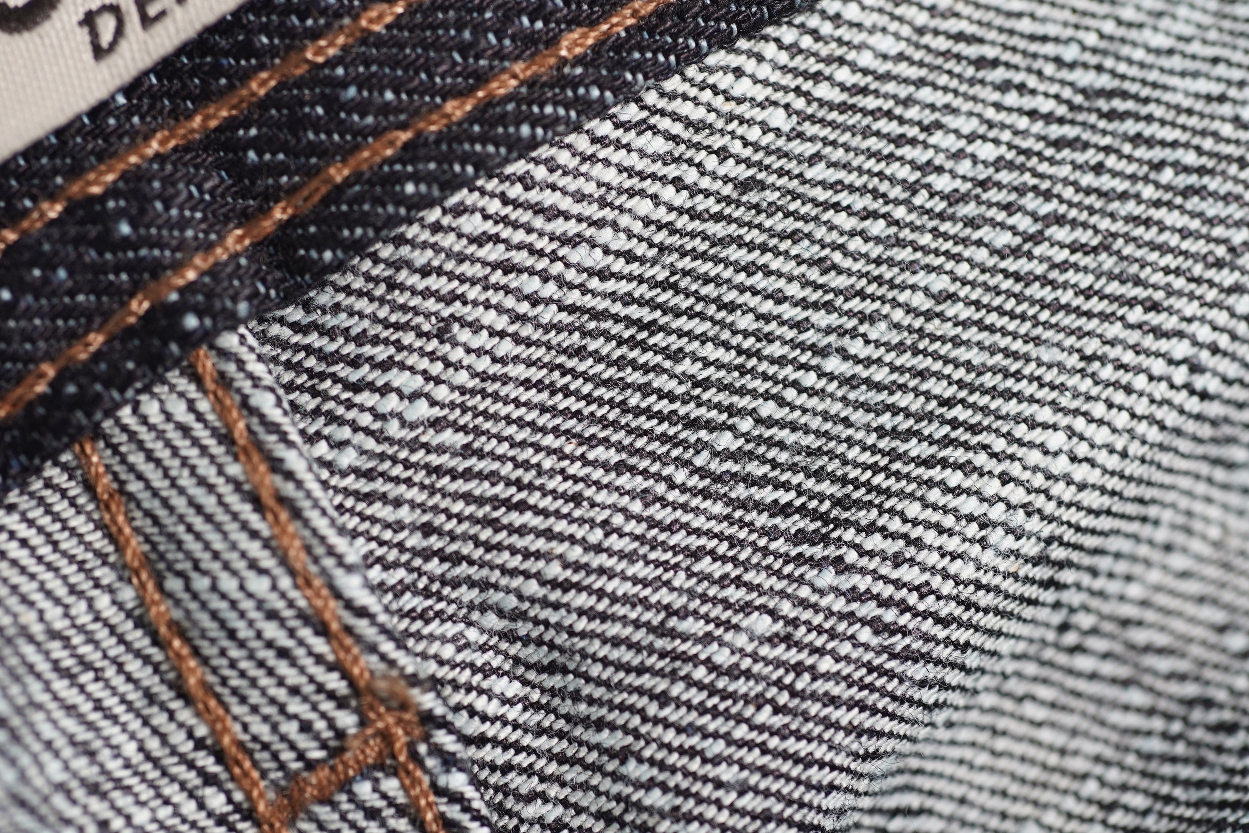 Slub Stretch Selvedge - Weft Detail Macro