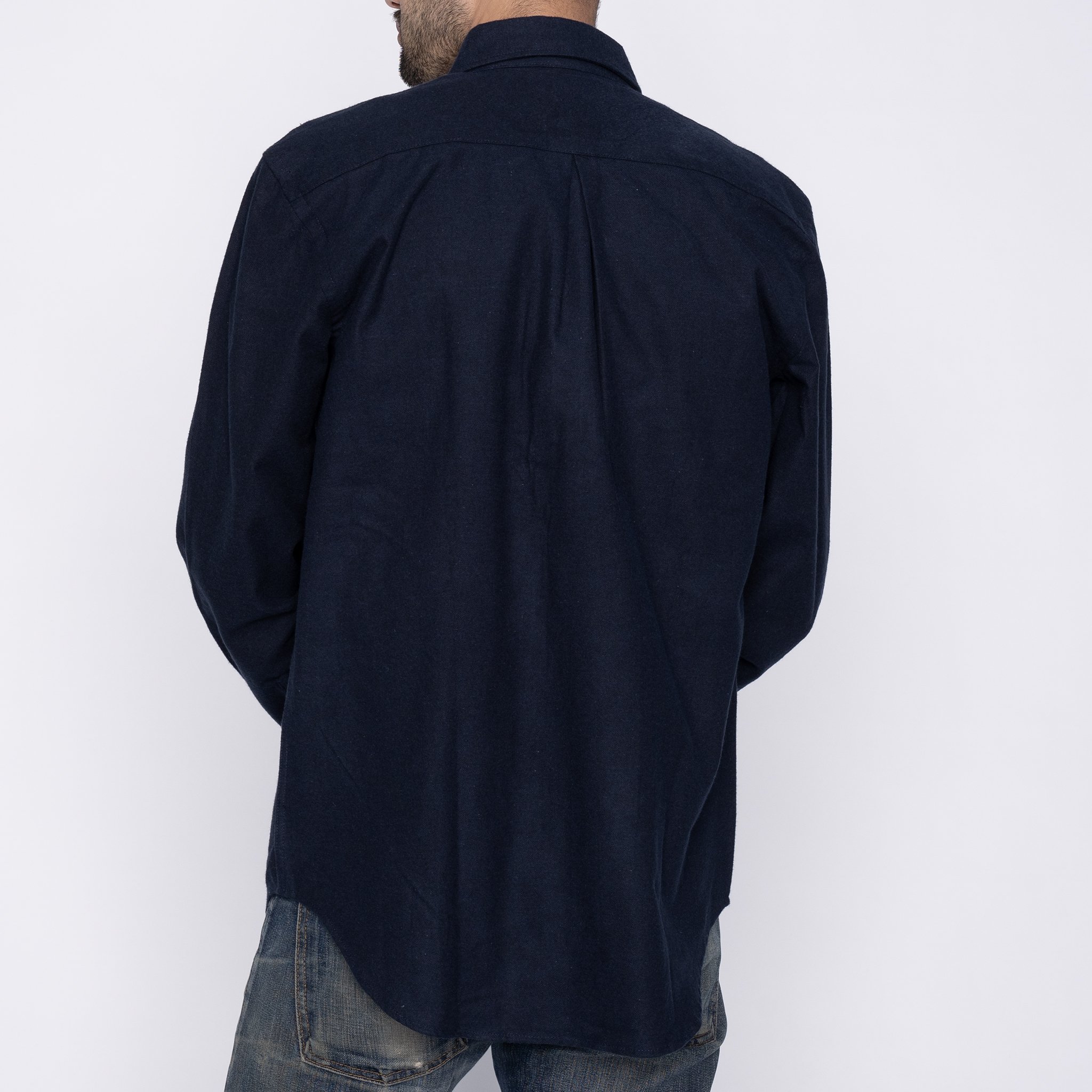  Easy Shirt - Solid Flannel - Navy 