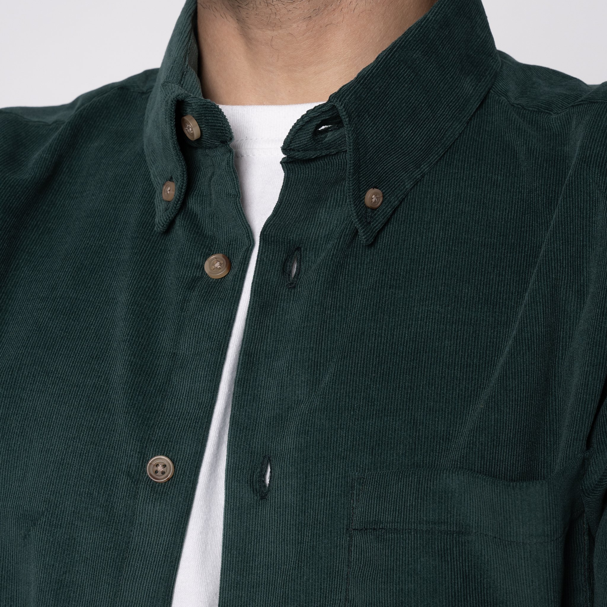  Easy Shirt - Cotton Dyed Corduroy - Green 