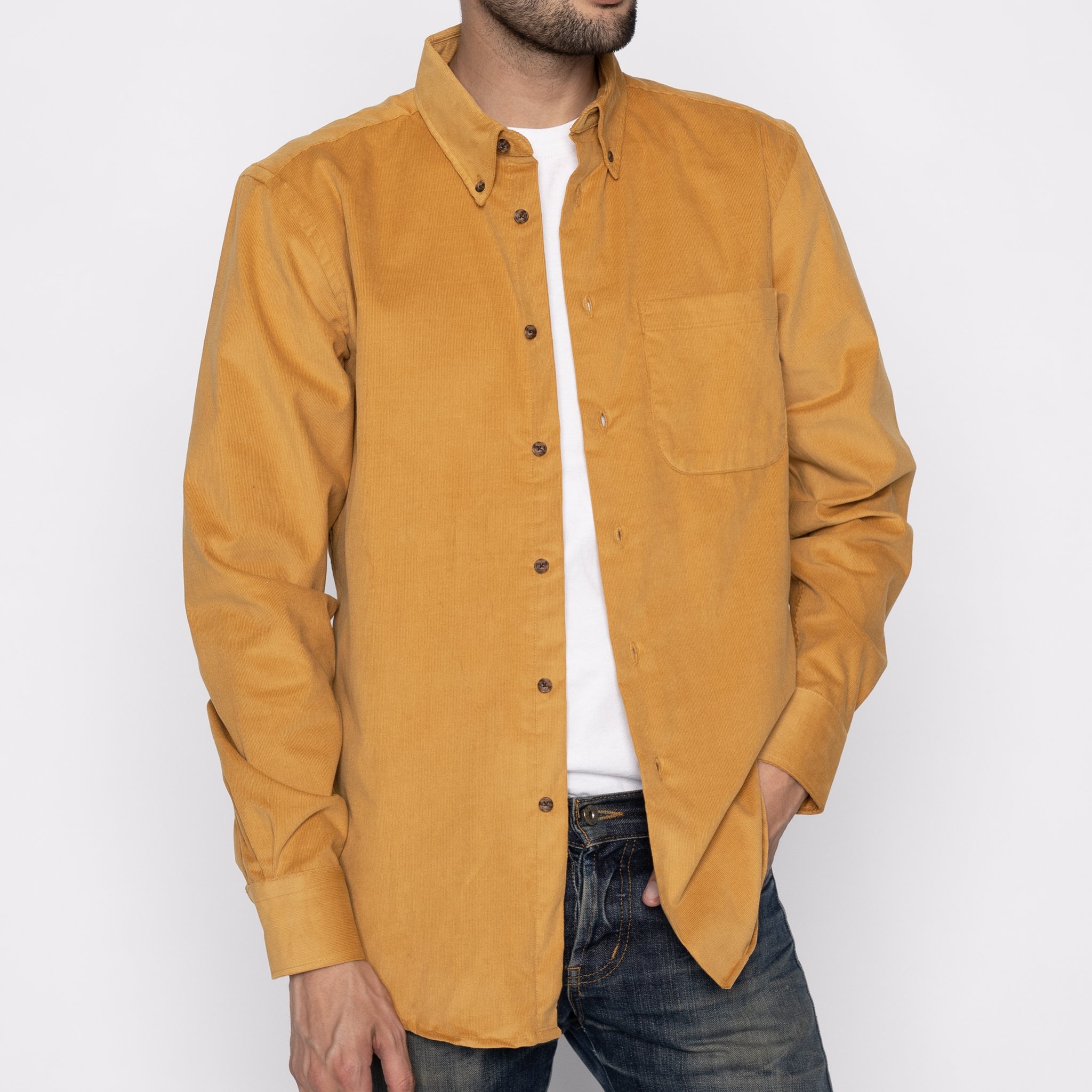  Easy Shirt - Cotton Dyed Corduroy - Golden Brown 