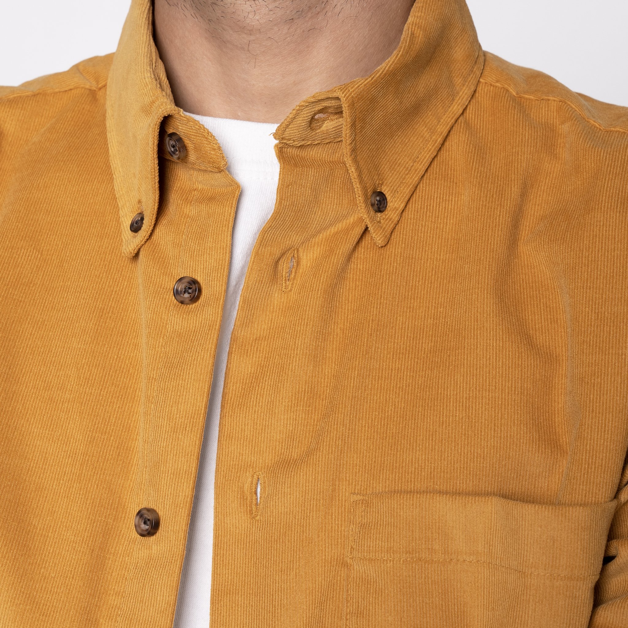  Easy Shirt - Cotton Dyed Corduroy - Golden Brown 