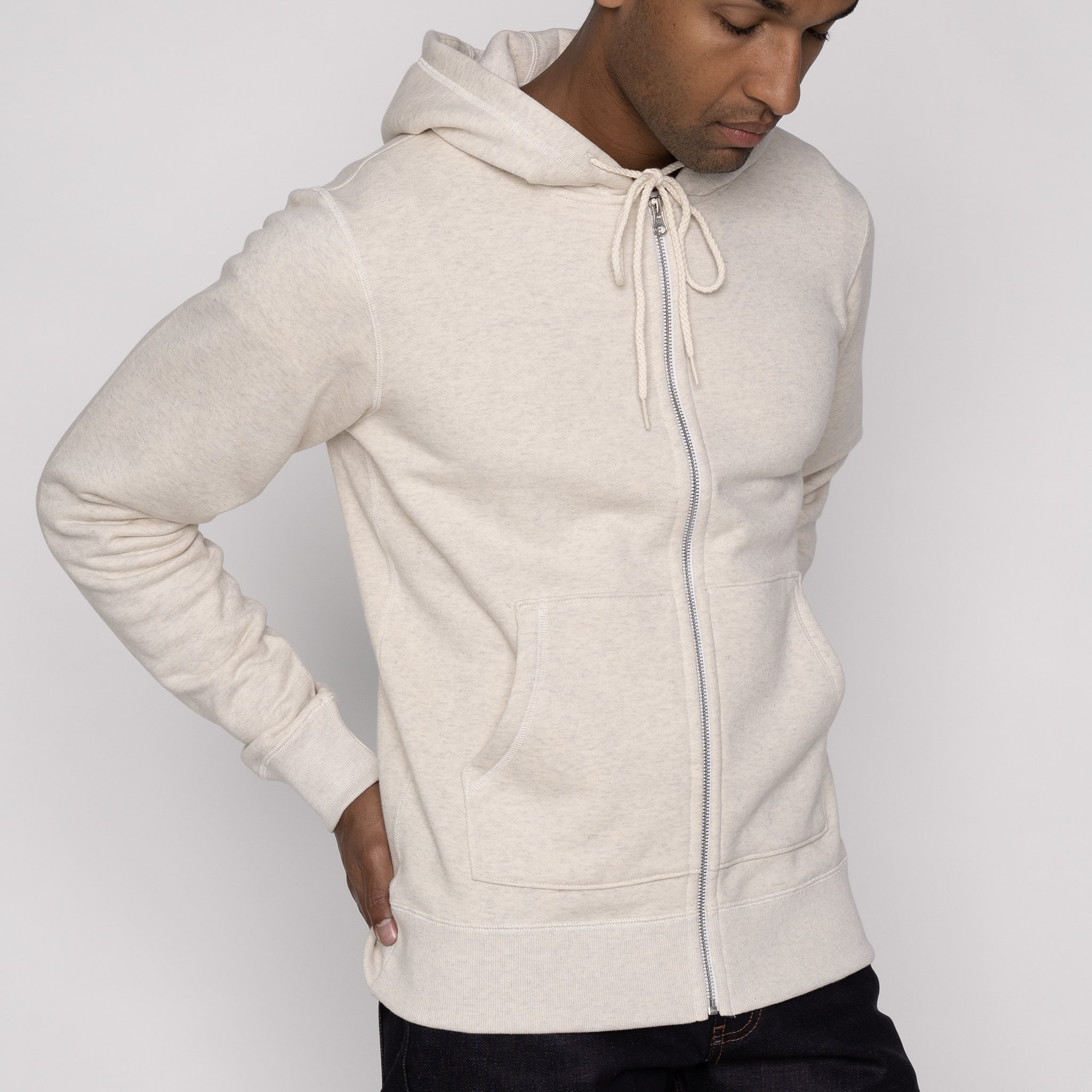  Zip Hoodie - French Terry - Oatmeal 