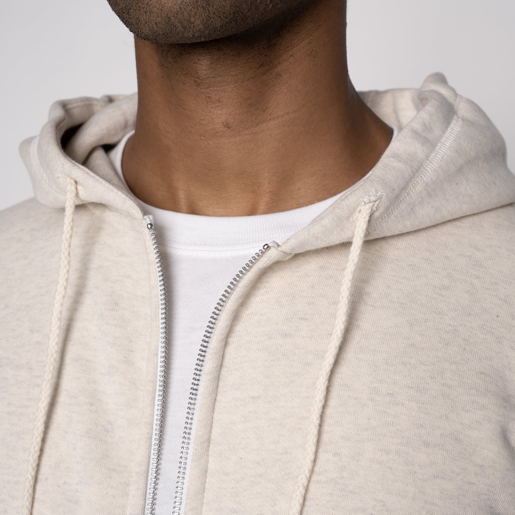  Zip Hoodie - French Terry - Oatmeal 