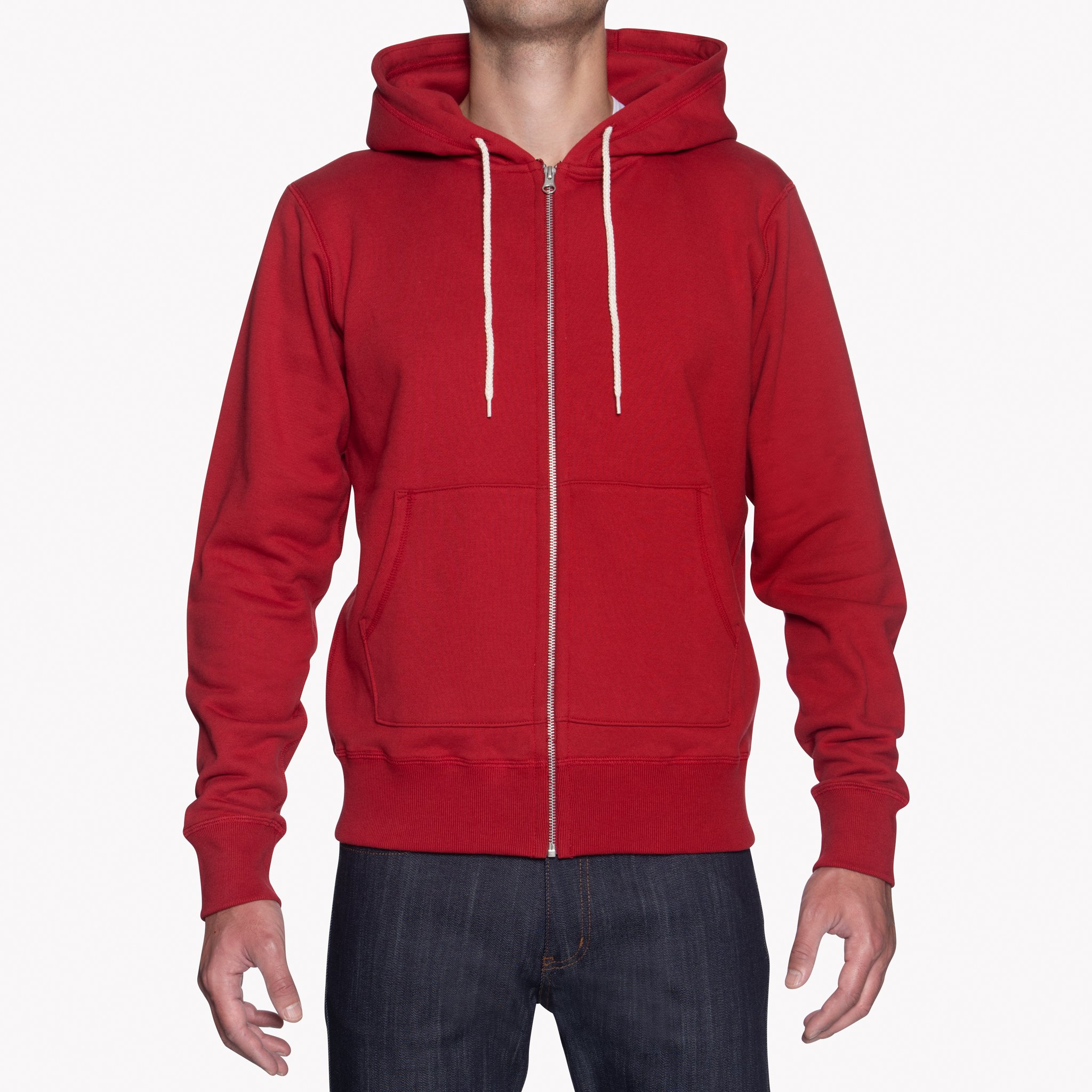  Zip Hoodie - French Terry - Red 