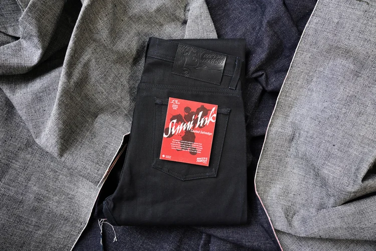 Sumi Ink Coated Selvedge