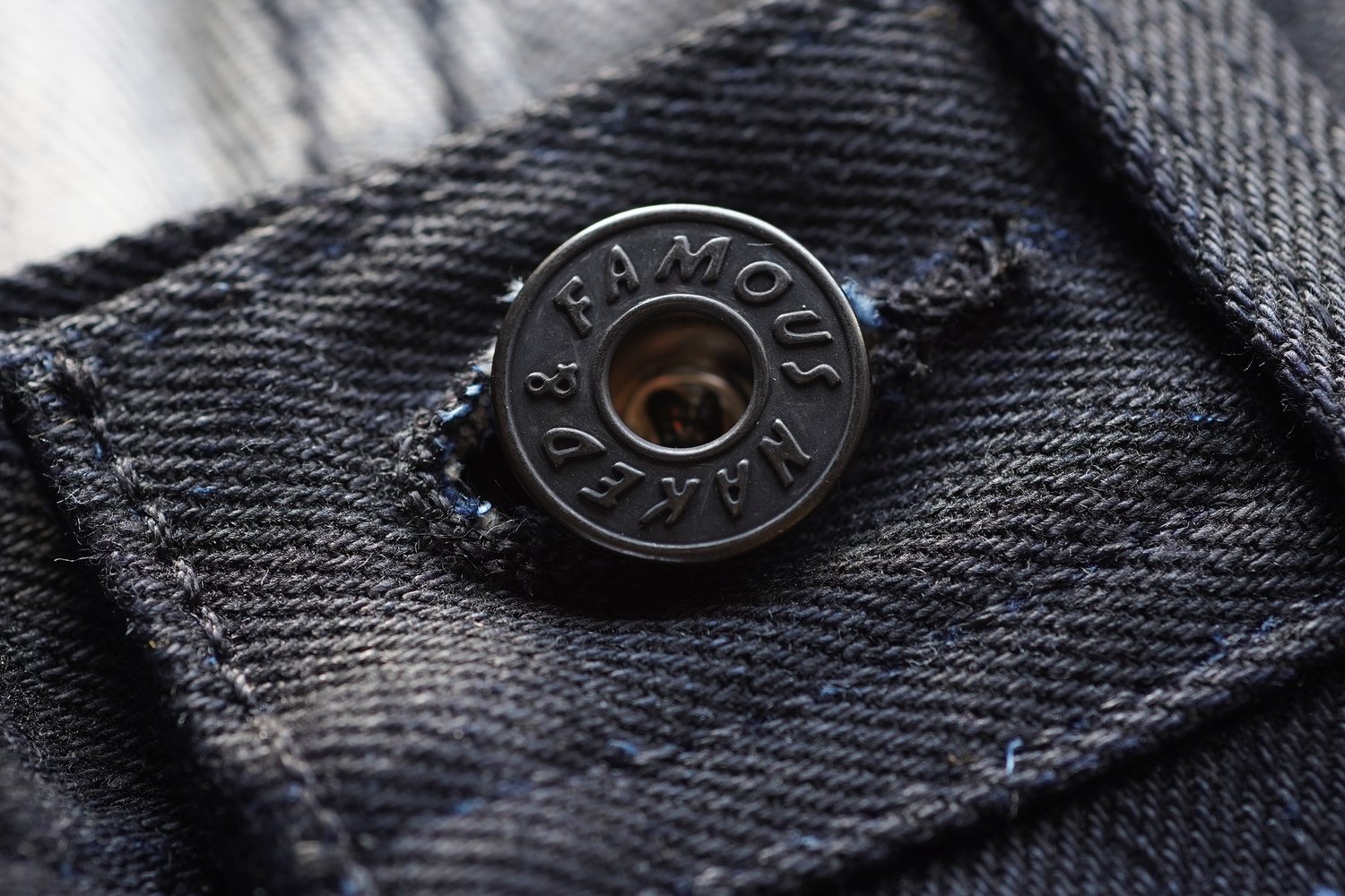Sumi Ink Coated Selvedge - Waist Button