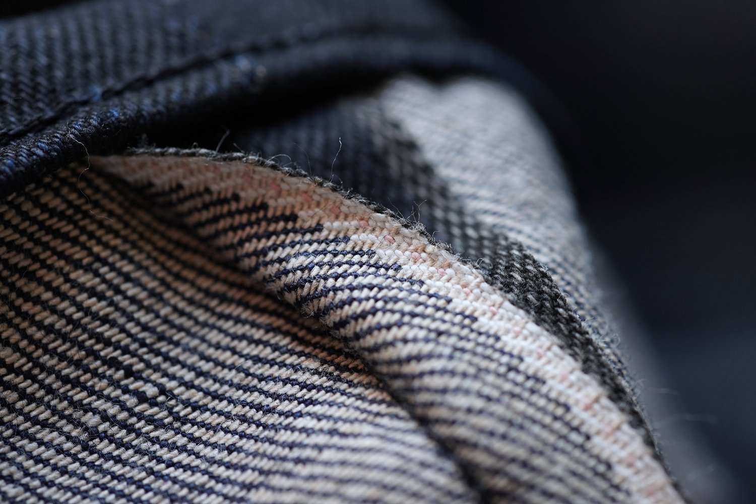 Sumi Ink Coated Selvedge - Selvedge ID Back Detail