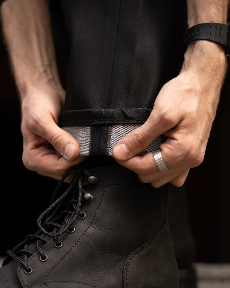 Sumi Ink Coated Selvedge - Lifestyle - Selvedge Cuff