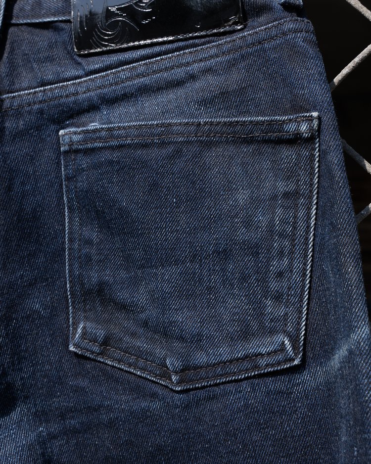 Sumi Ink Coated Selvedge - Faded - Back Pocket