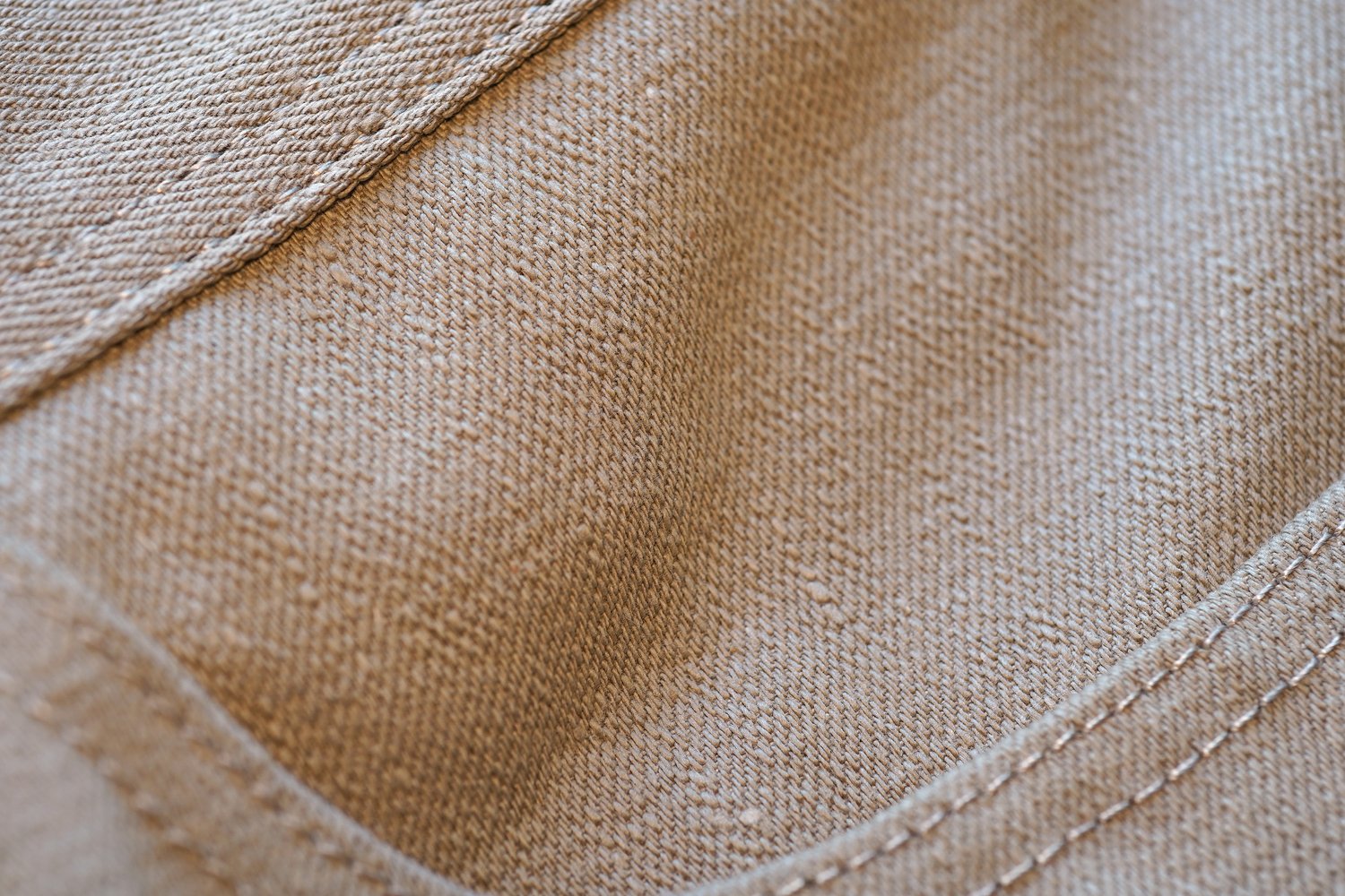 Camel Slub Selvedge - Fabric Texture Macro