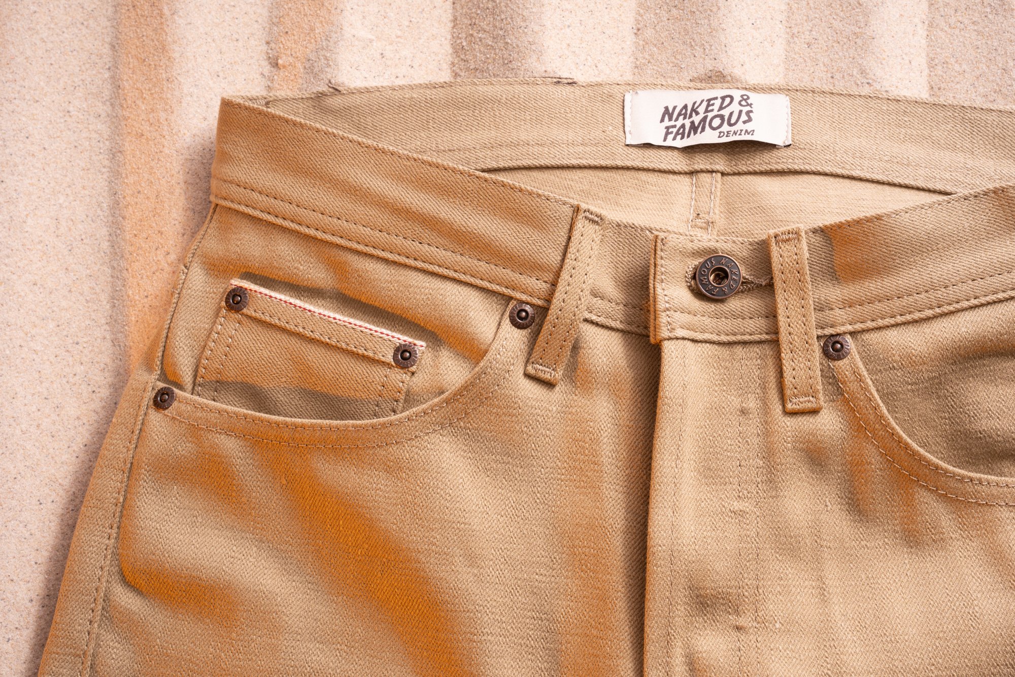 Camel Slub Selvedge -Fabric & Hardware