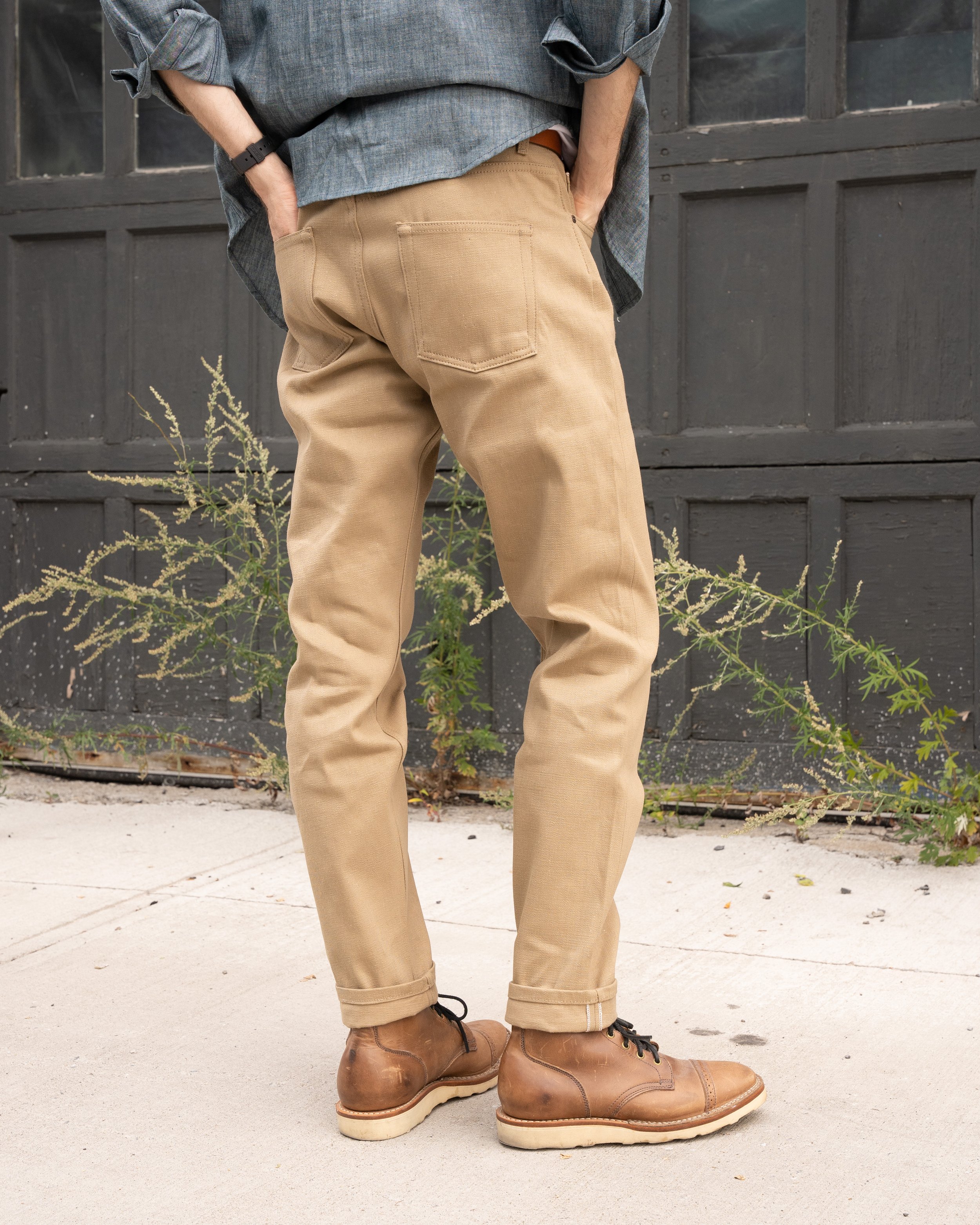 Camel Slub Selvedge - Lifestyle - Jeans Back