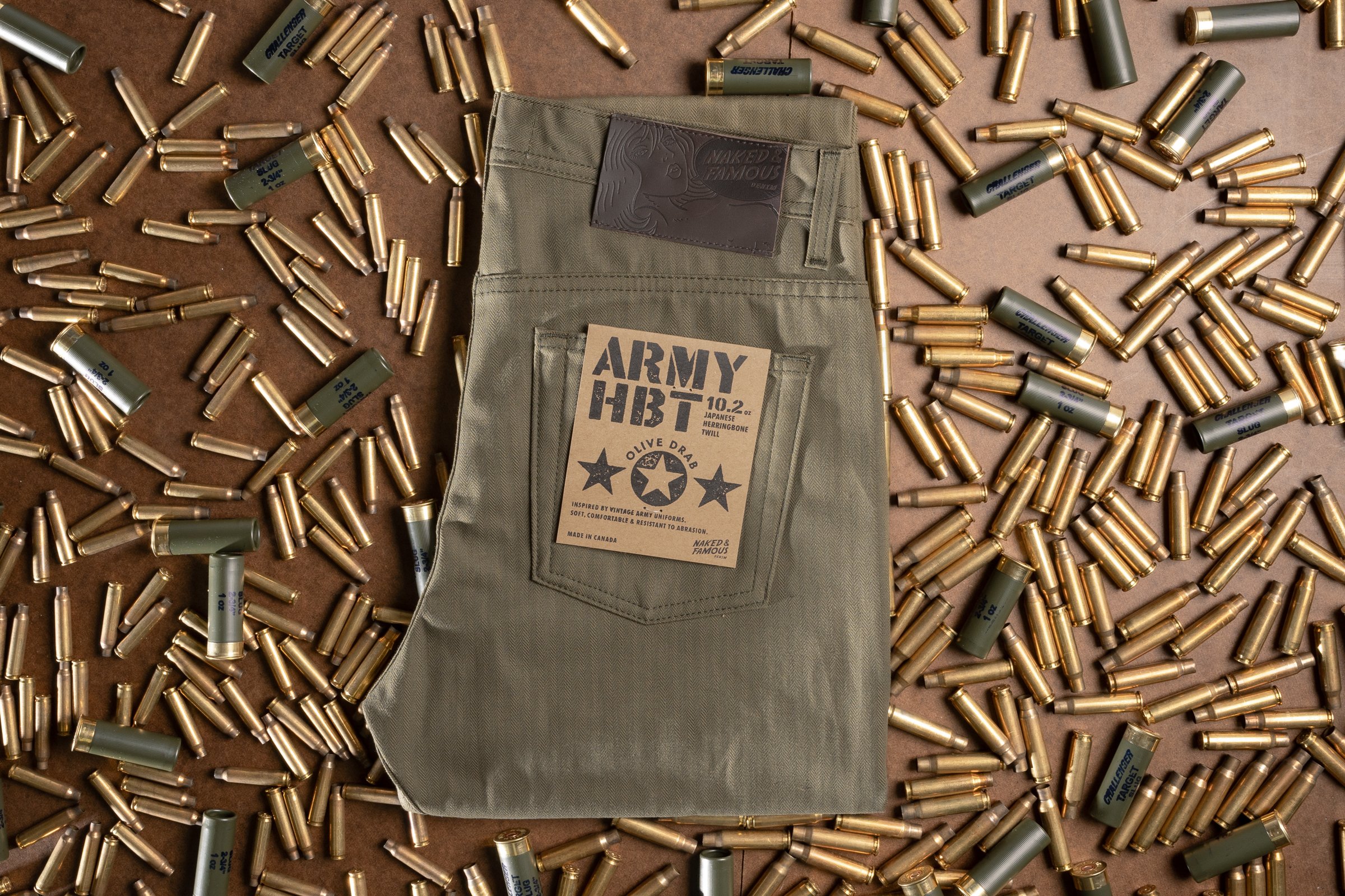 Army HBT - Olive Drab - Folded Flat