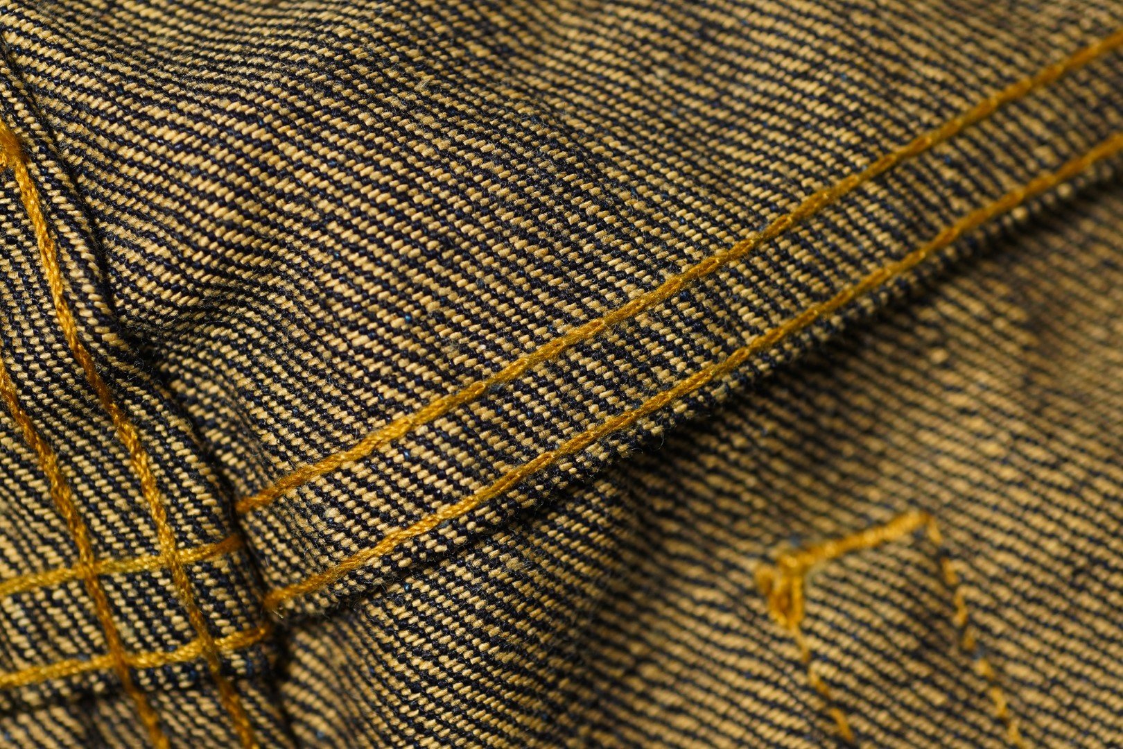 Pagoda Dyed Selvedge - Interior Weft Detail