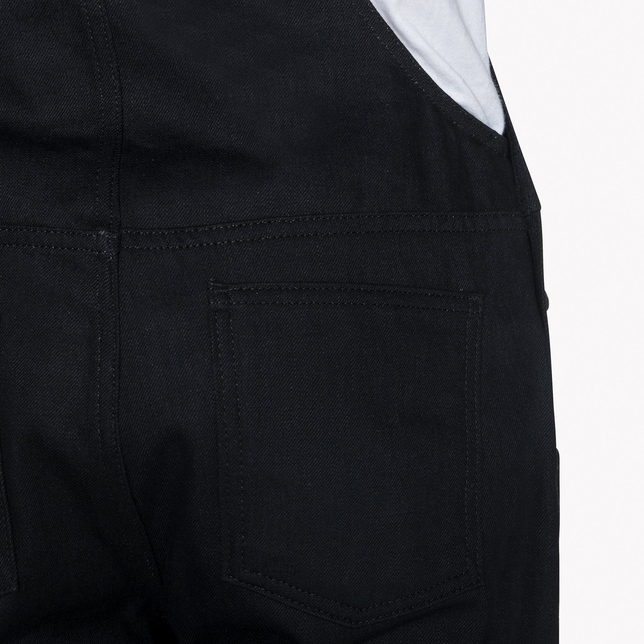 Overalls - Solid Black Selvedge - Back pocket 