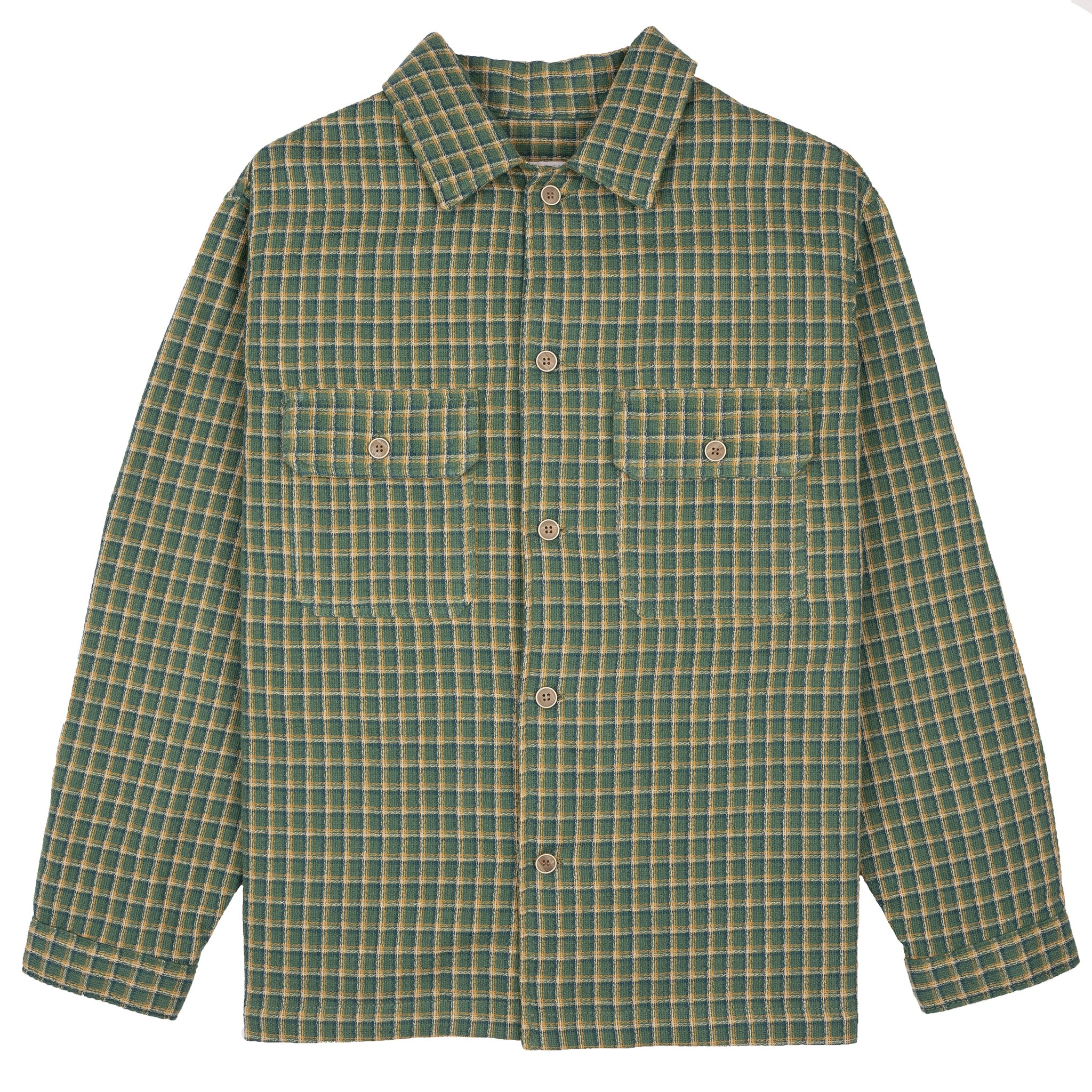 Over Shirt - Yarn Dyed Double Cloth - Green 