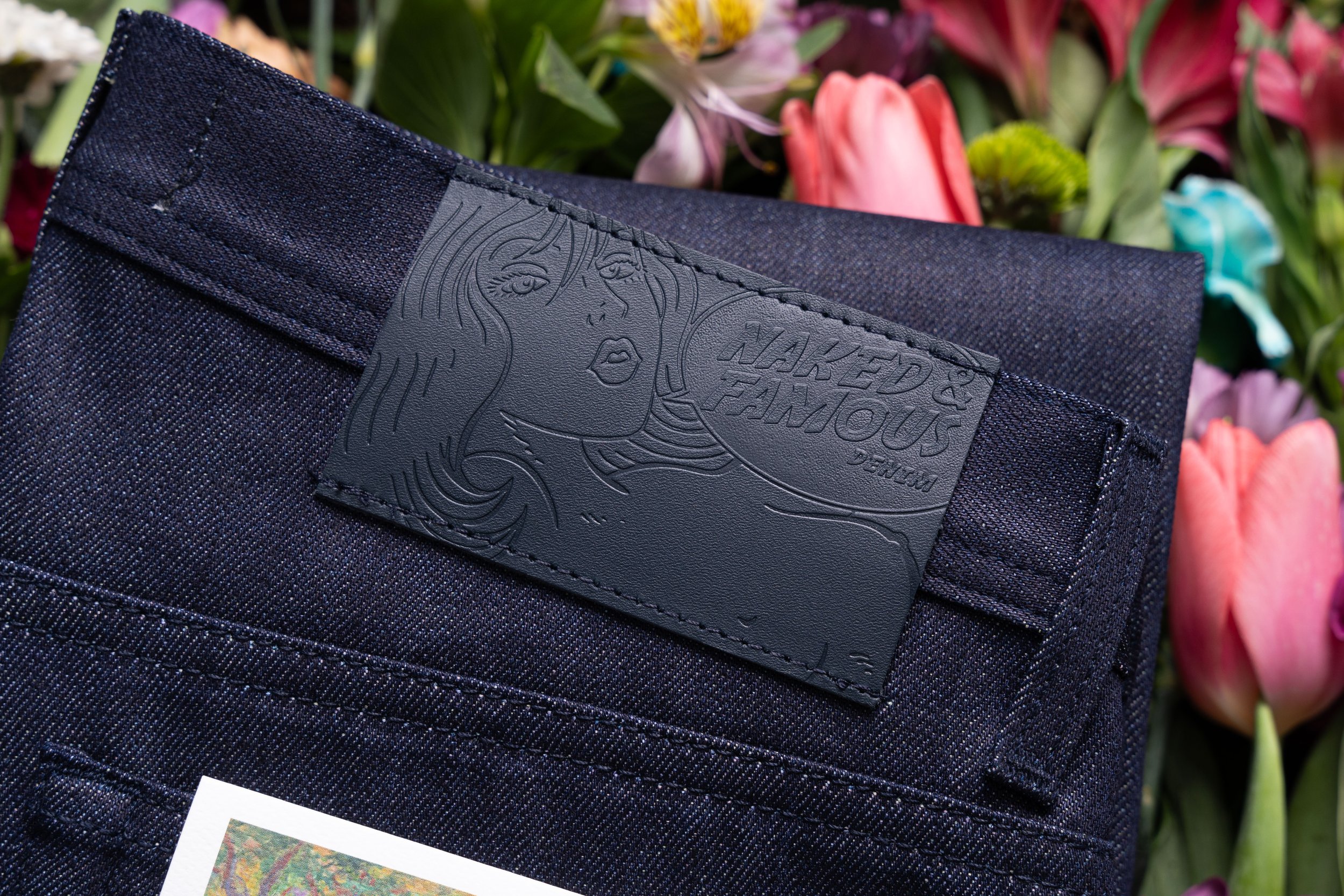 Spring Garden Selvedge - Leather Patch