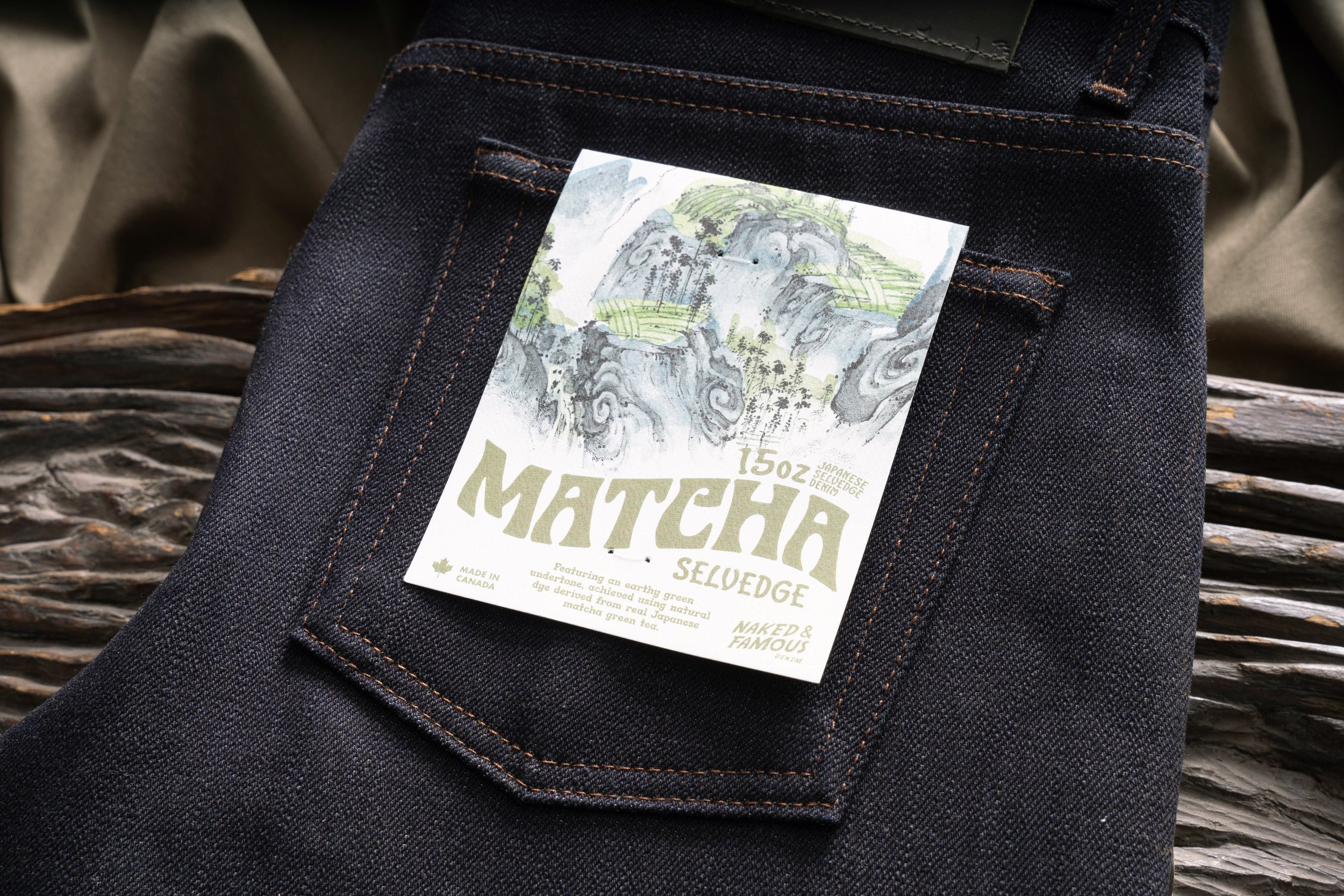 Matcha Selvedge - Pocket Flasher