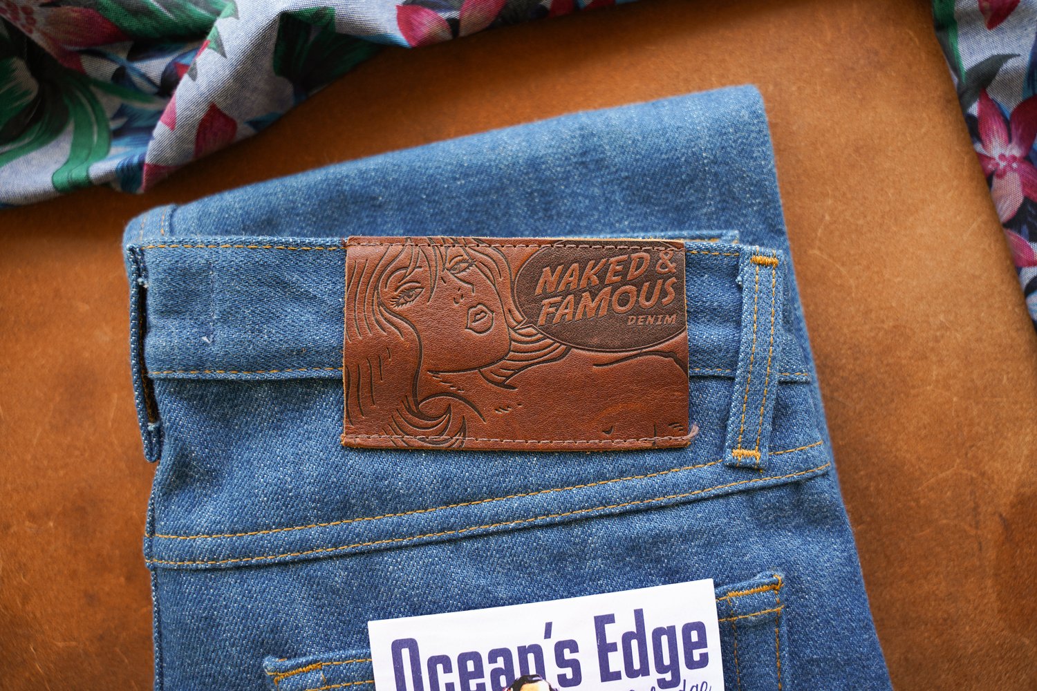 Oceans Edge Selvedge - Leather Patch