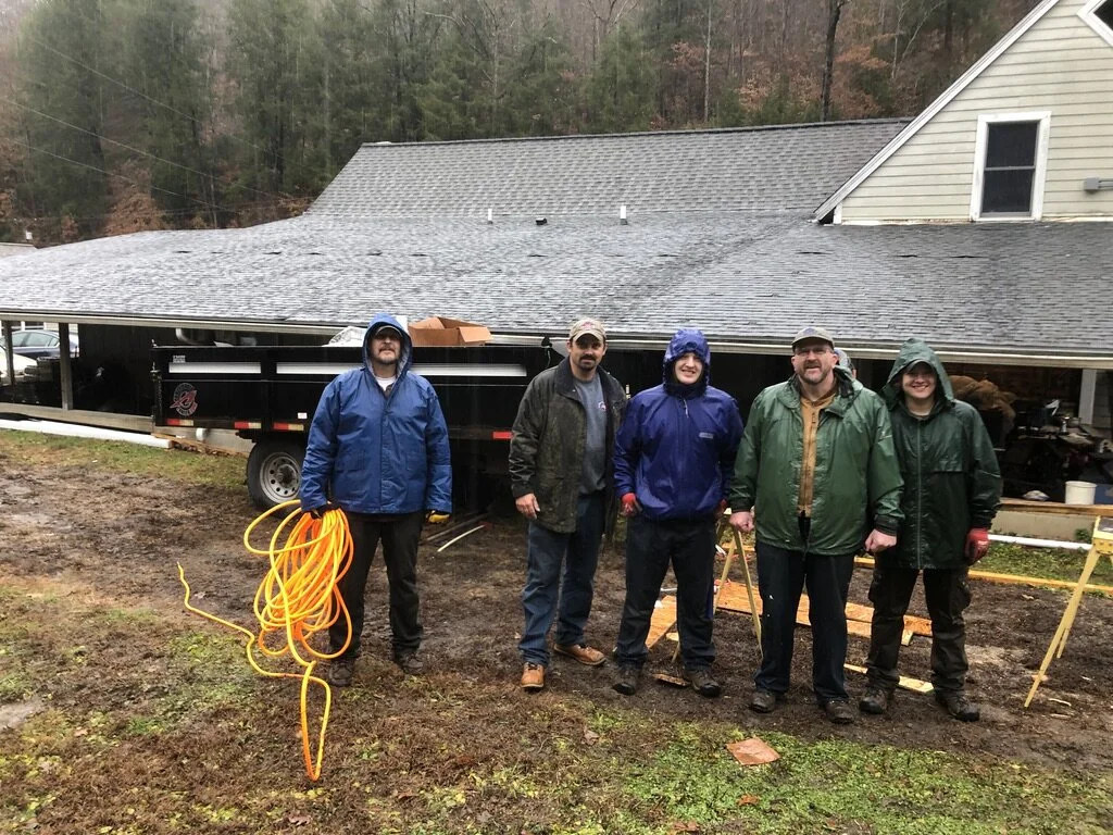 Installing the new roof sheathing and shingles before the solar installation