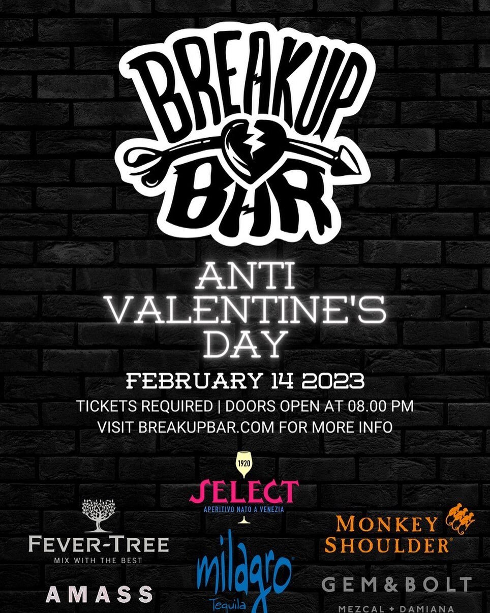 Introducing our sponsors! Our one night only event will feature cocktails from these brands! Visit the link in our bio to purchase your tickets today. ❤️ &hearts;️ 🖤 #breakupbar #antivalentinesday #losangeles