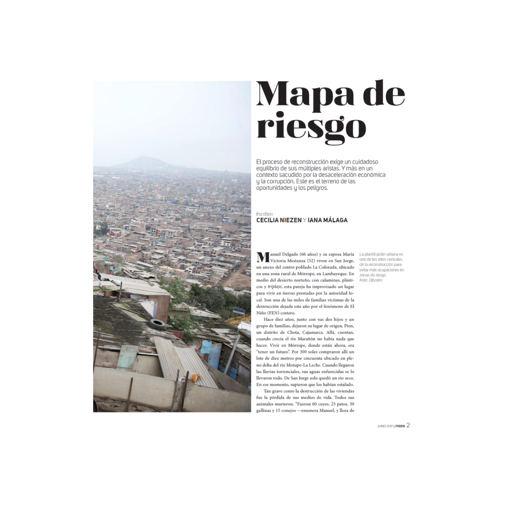 Reportaje realizado para la revista Poder
