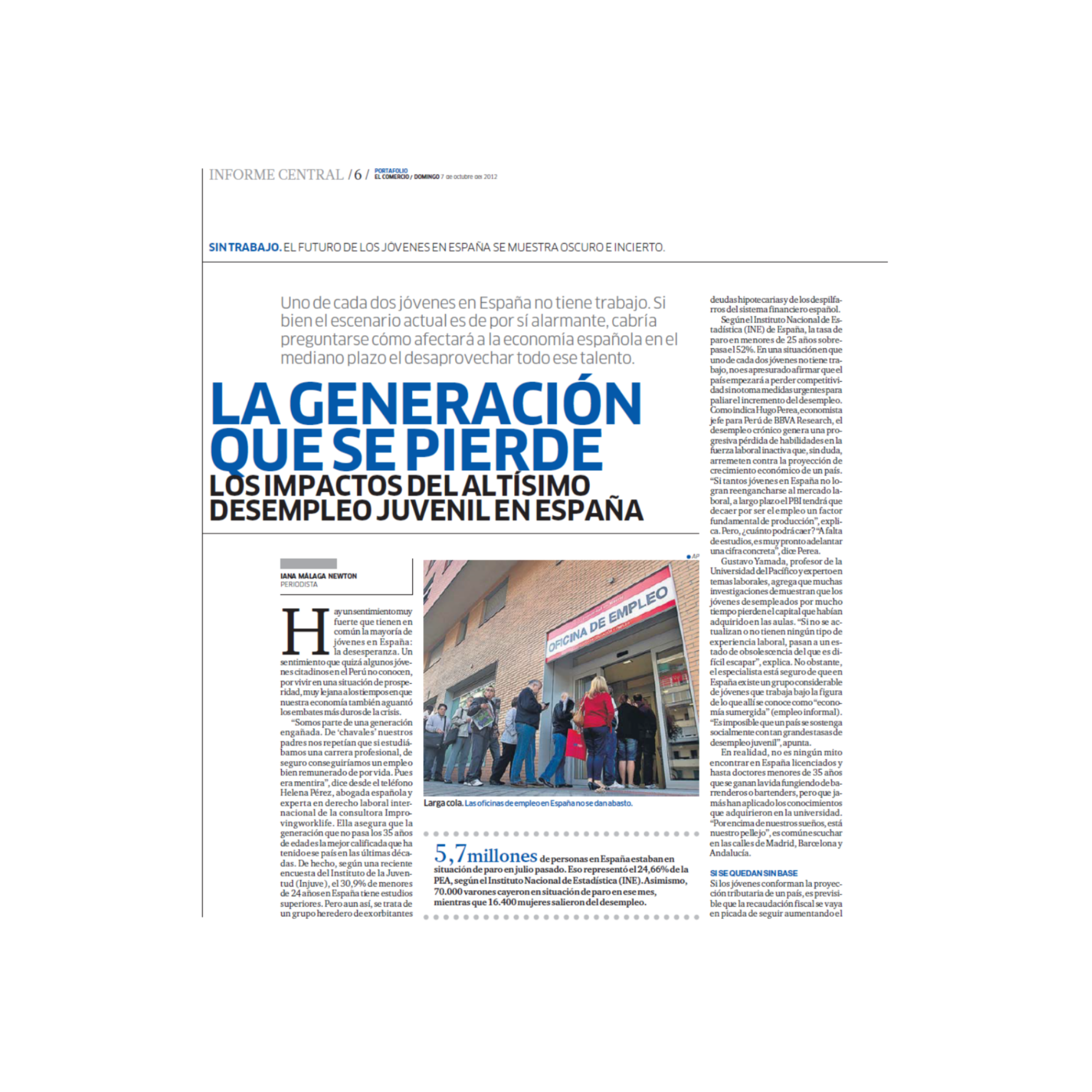 Reportaje La generación que se pierde 