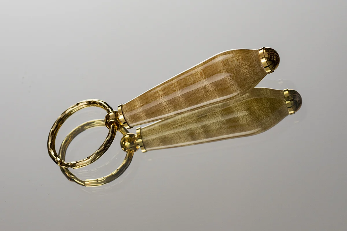 Curley Maple Key Chain