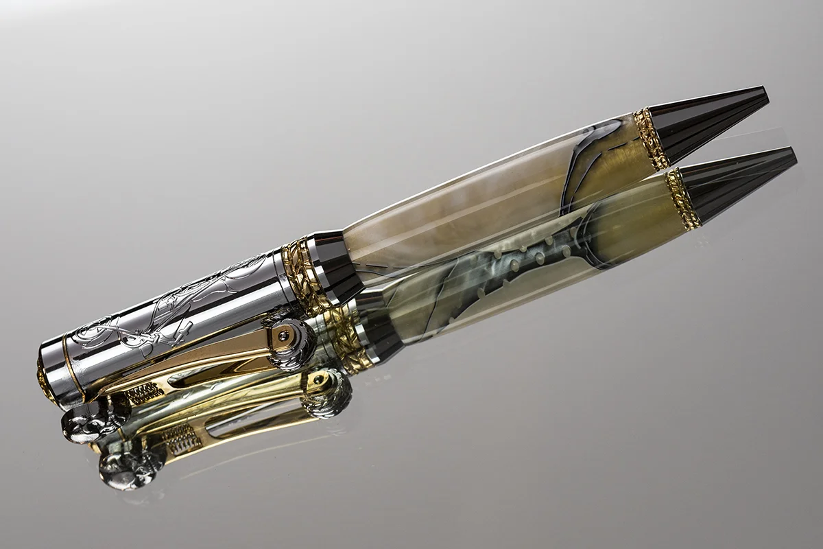 Motorcycle Skull Twist Pen