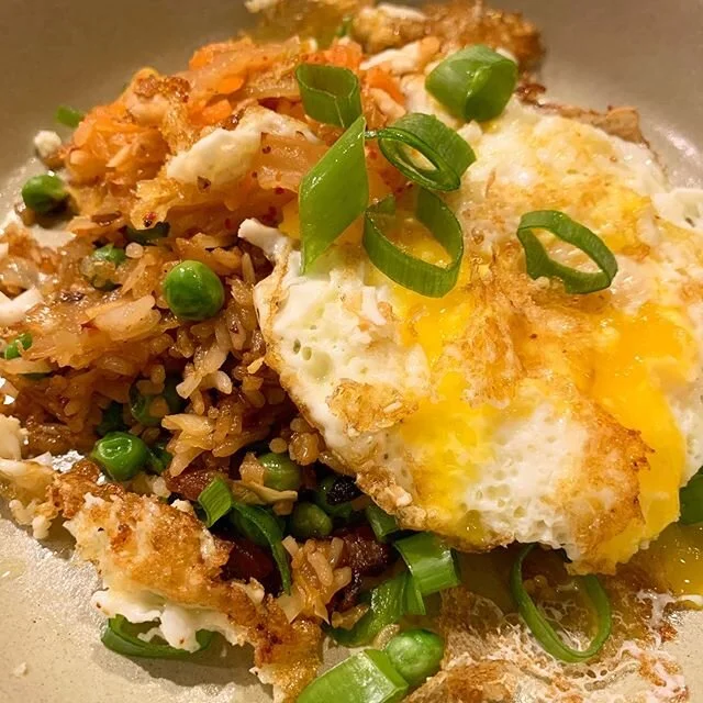 Crispy Bacon Fried Rice with cabbage ala @nytcooking