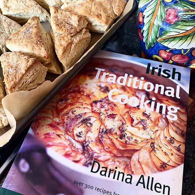 Scones this morning from one of my favorite cookbooks - Irish Traditional Cooking from the amazing @darina_allen