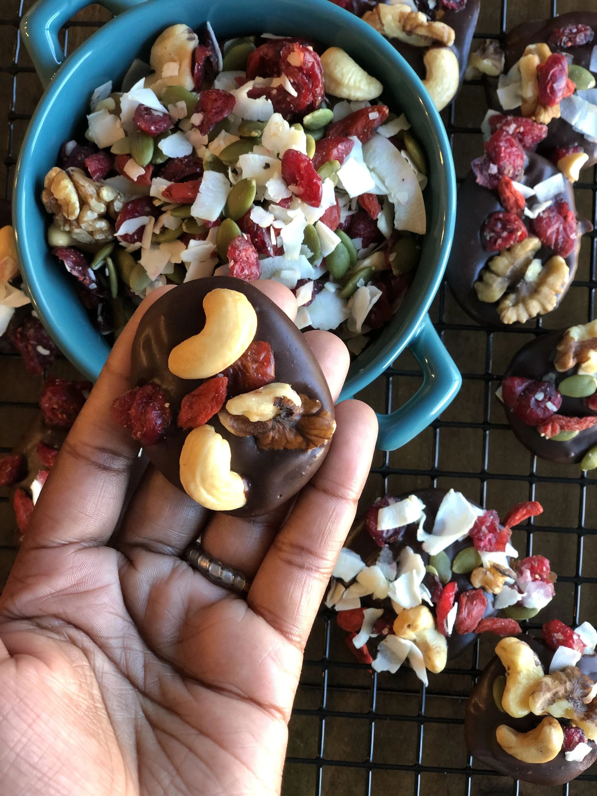 Chocolate and Trail Mix Bites