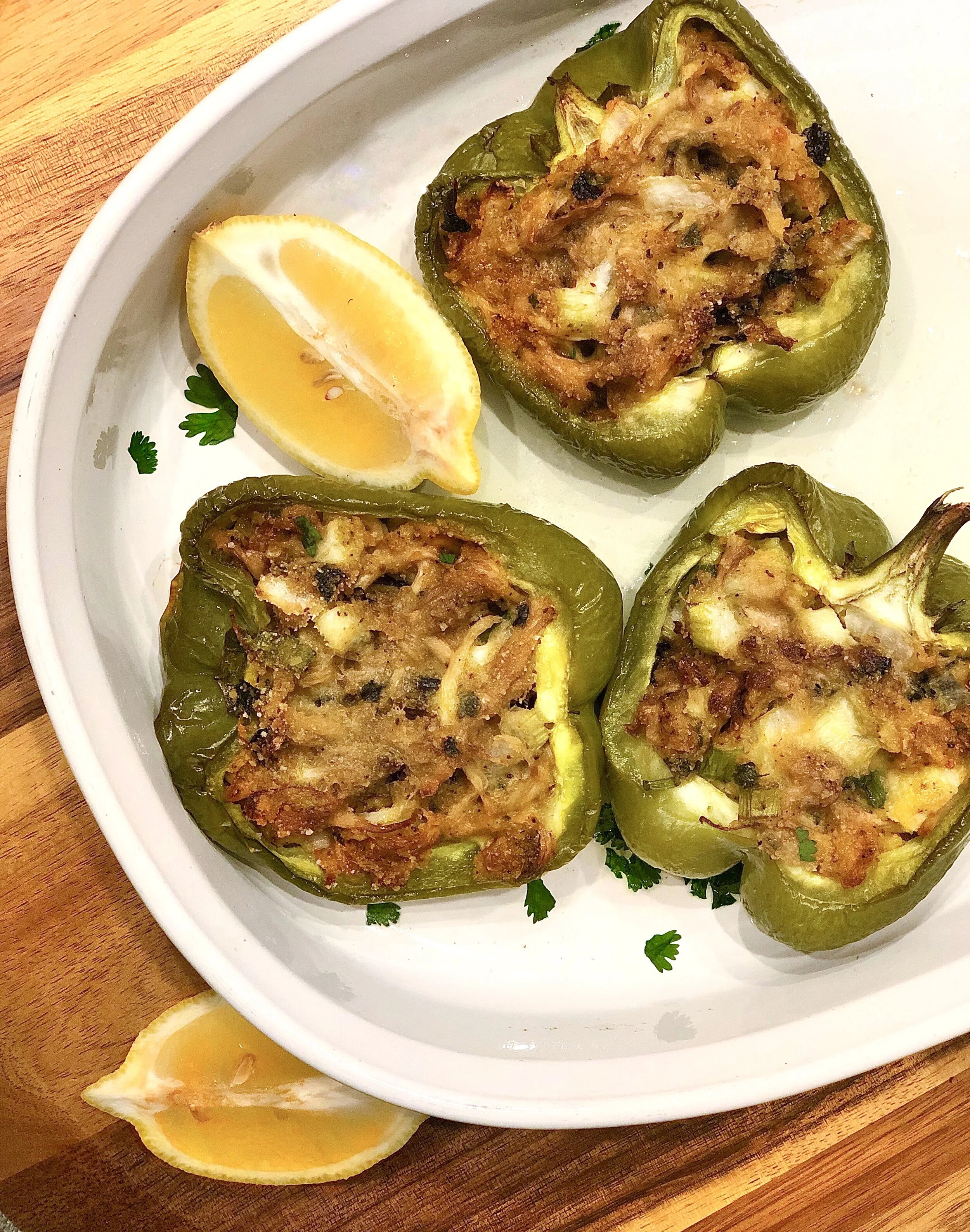 "Seafood" Stuffed Bell Peppers
