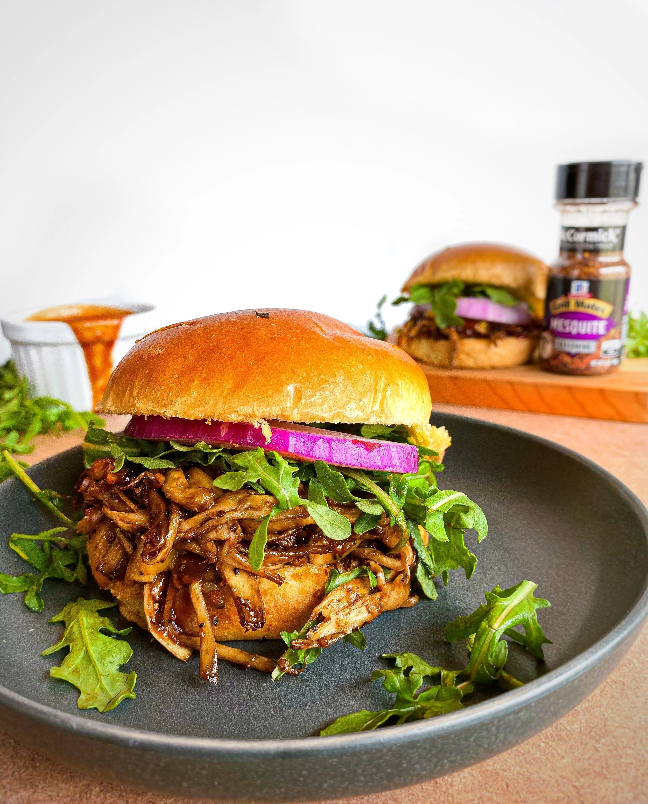 Mesquite BBQ Pulled Mushroom Sandwich