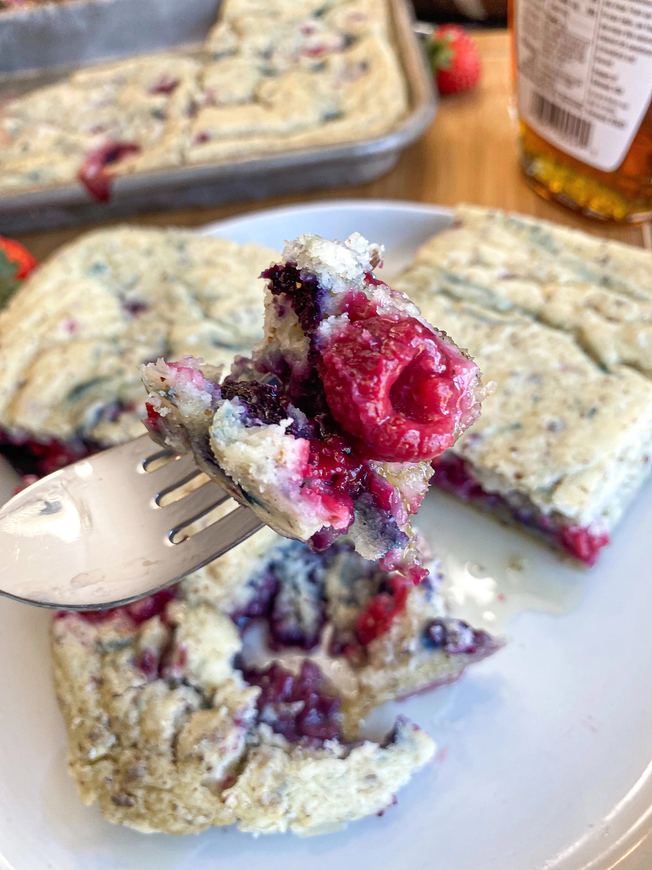 Dairy-Free Berry Sheet Pan Pancake