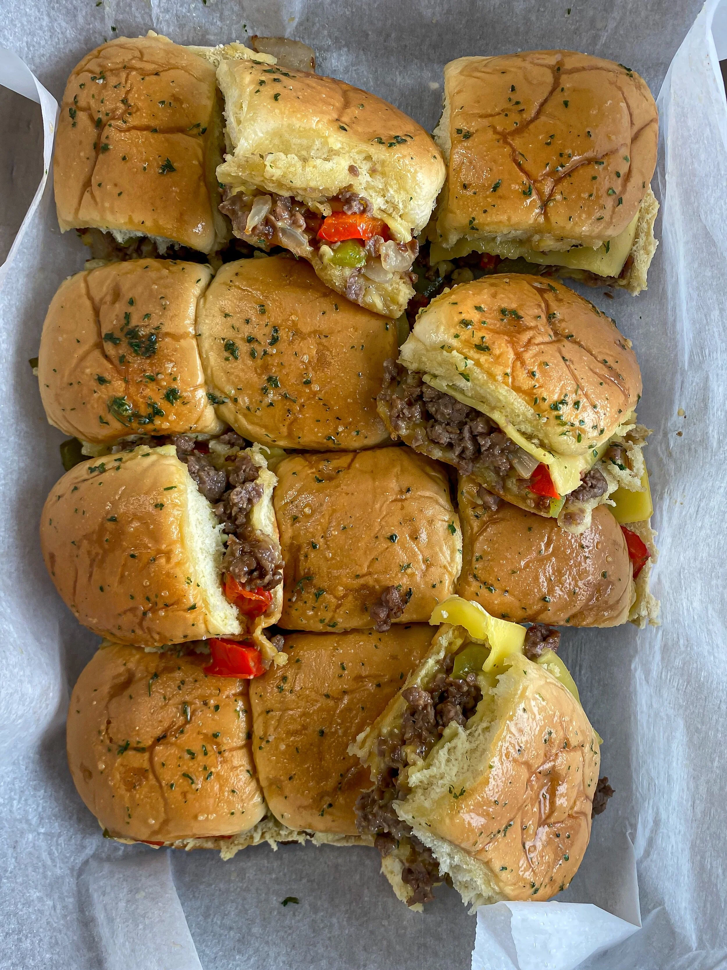 Vegan Philly Cheesesteak Sliders