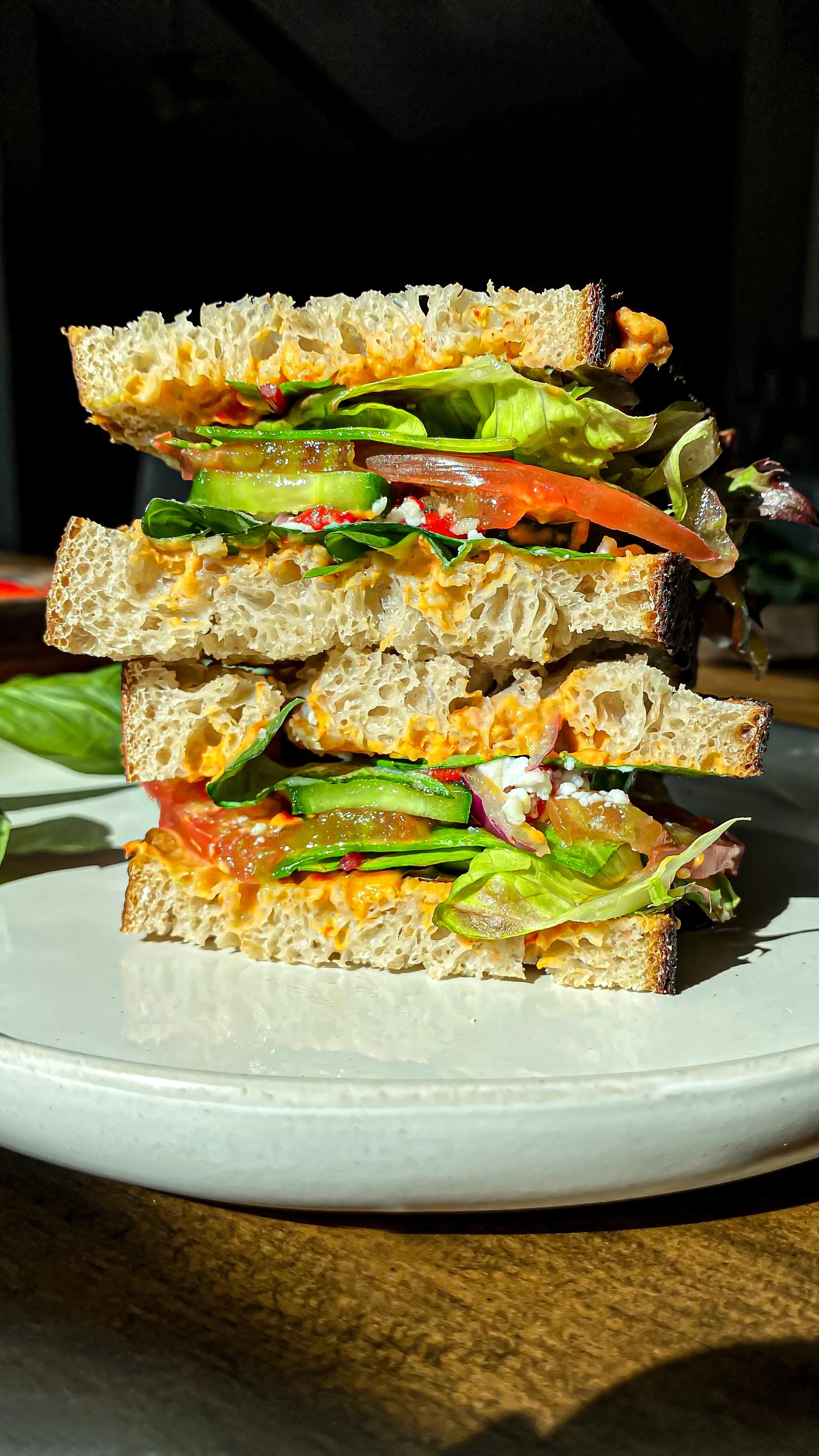 Mediterranean Veggie Sandwich