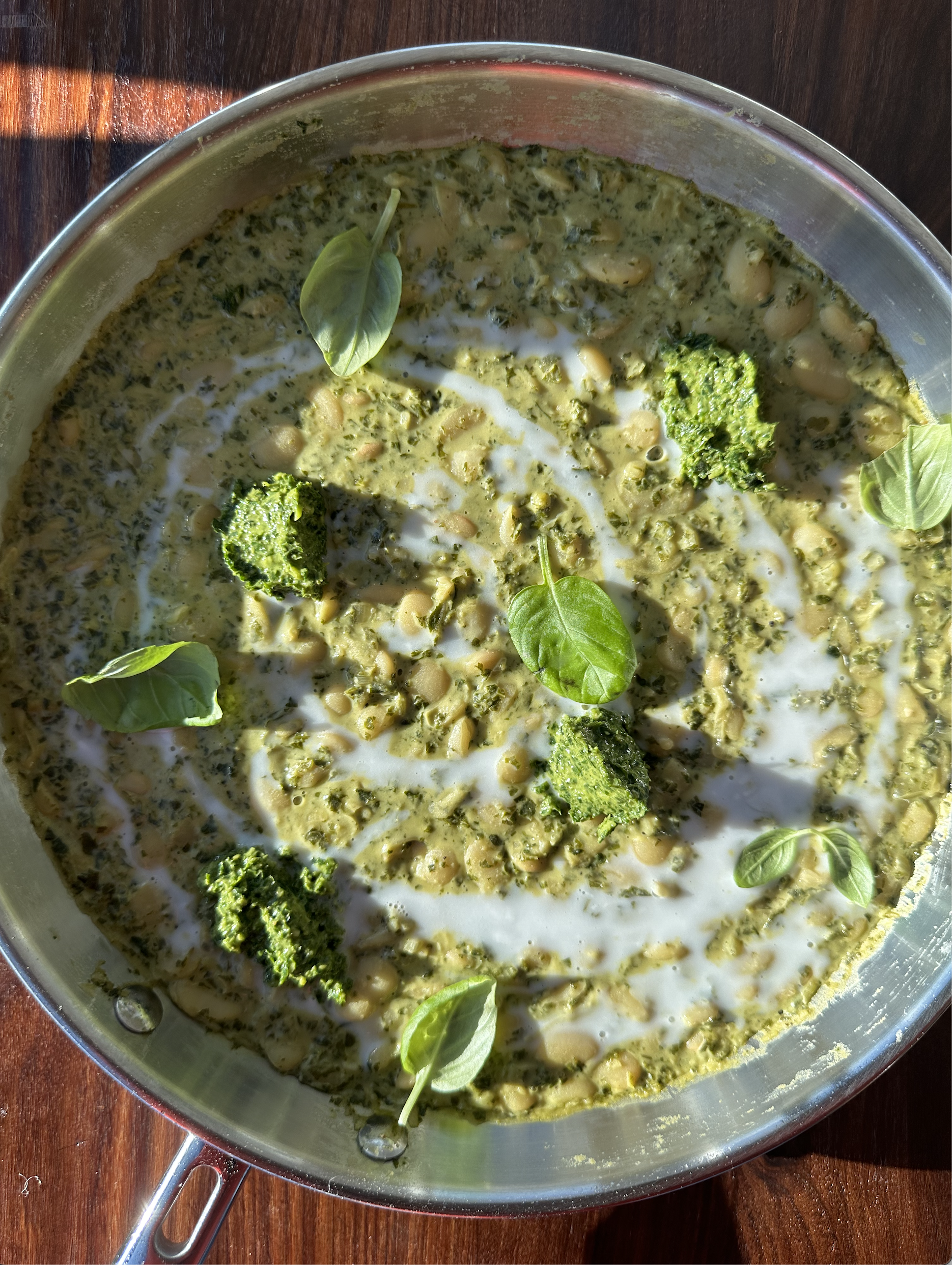 Creamy Pesto Butter Beans with Kale Cashew Pesto