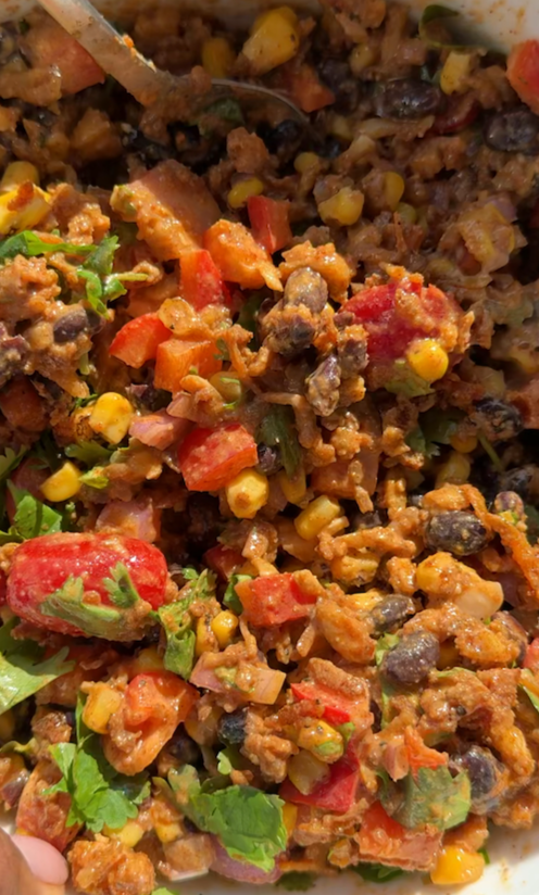 Shredded Tofu Southwest Salad
