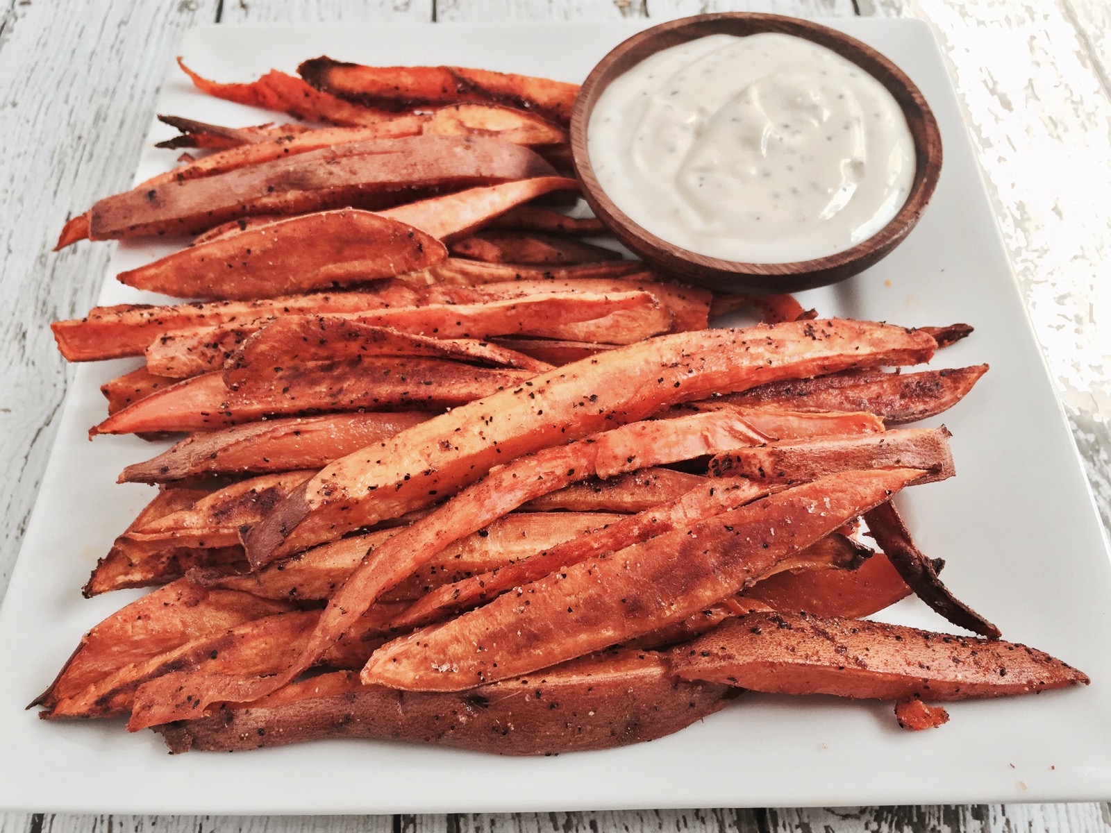 Sweet Potato Fries with Lemon Aioli