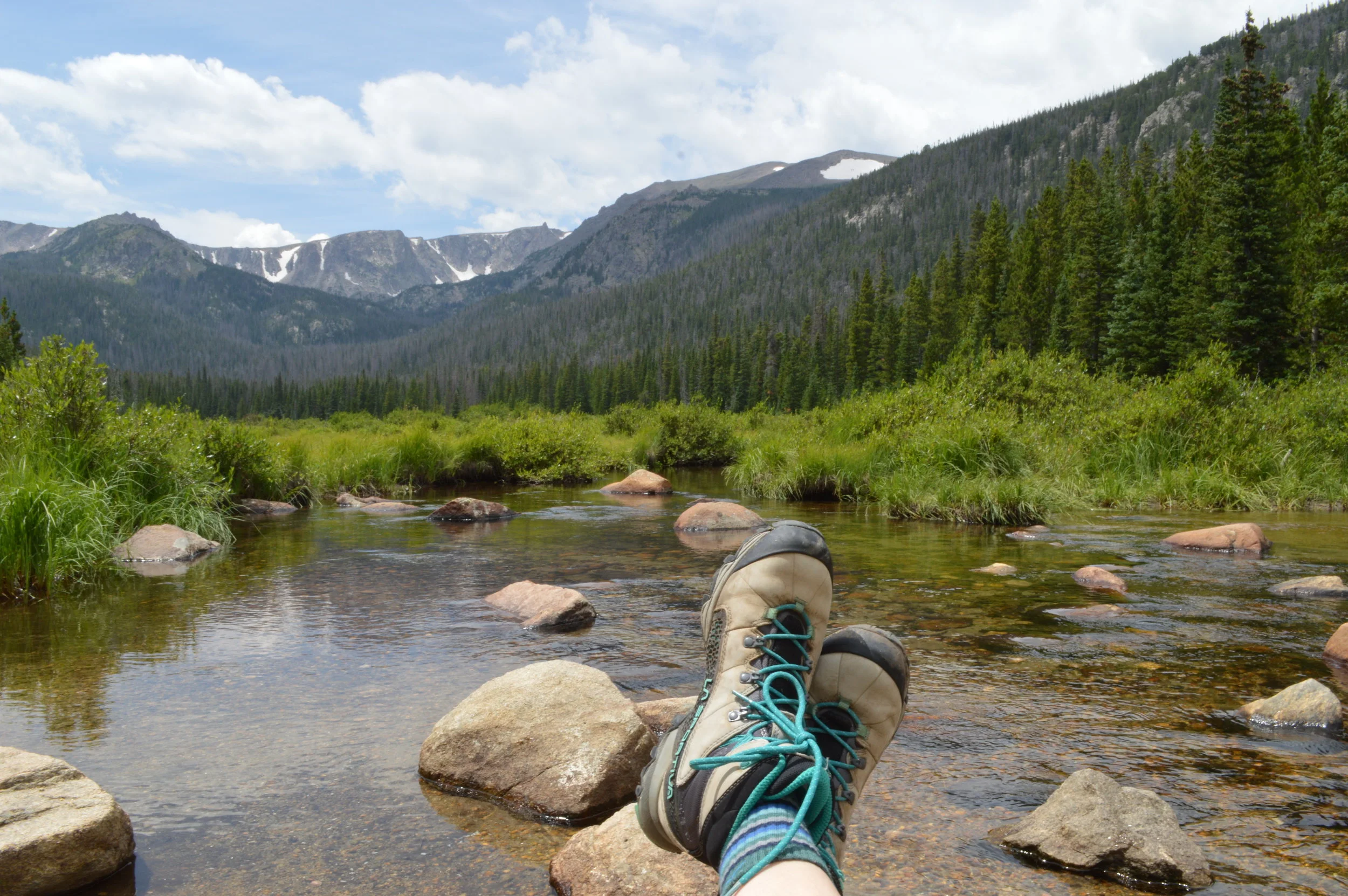 My boots at Cirque Meadows, 2018