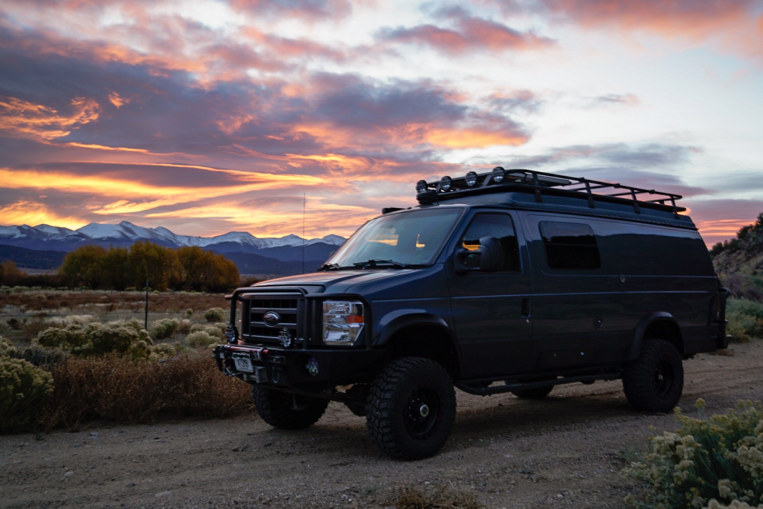 Rising before the sun to get on the road for the drive from Taos back to Denver.