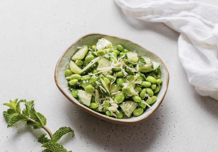 Mint Cucumber &amp; Edamame Salad